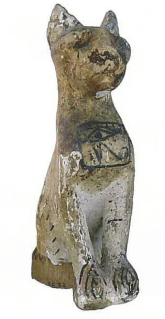 This 2,600-year-old wooden cat sculpture was among the stolen items