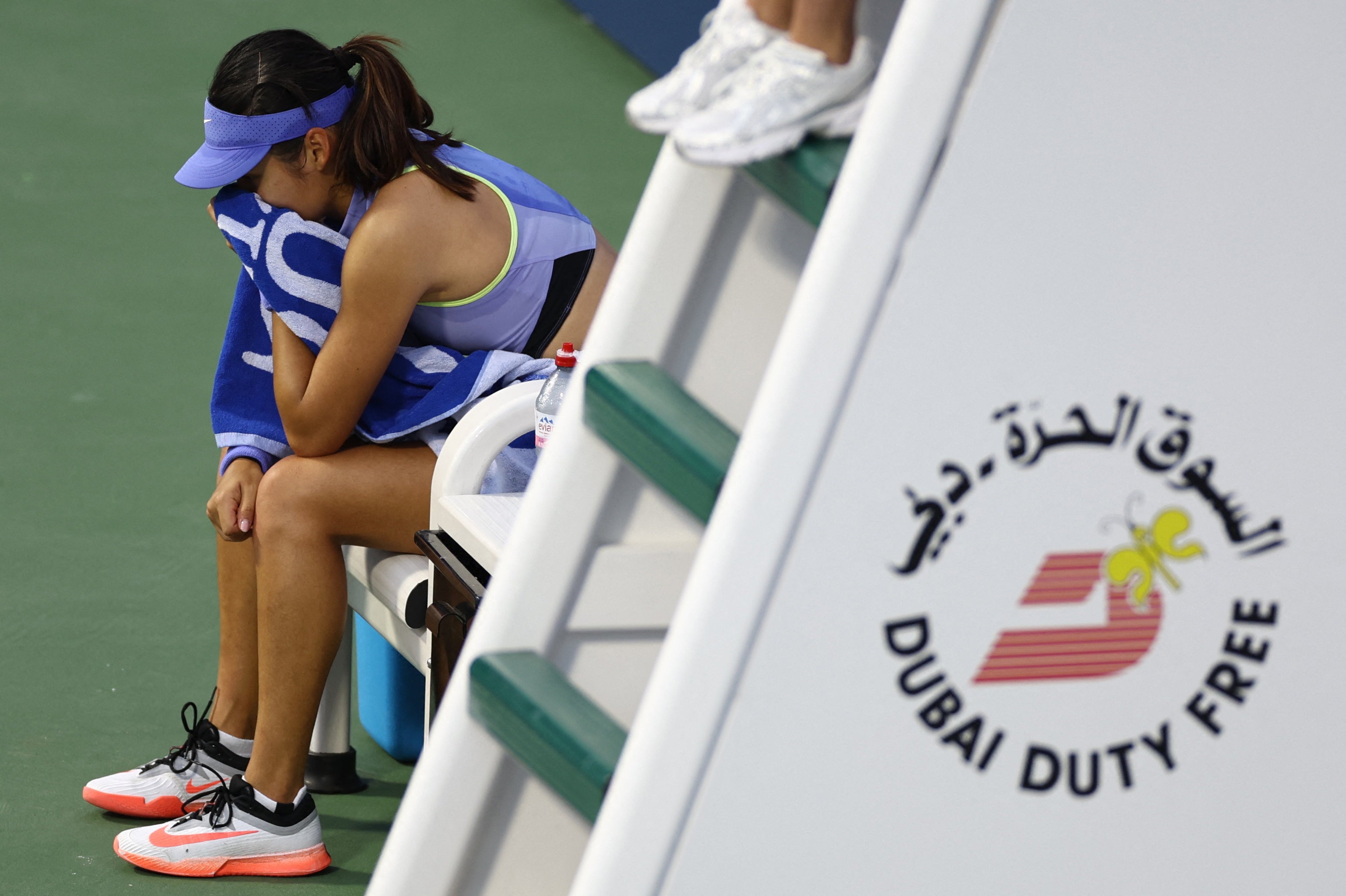 Raducanu appeared out of sorts as she suffered her second first-round defeat in a row