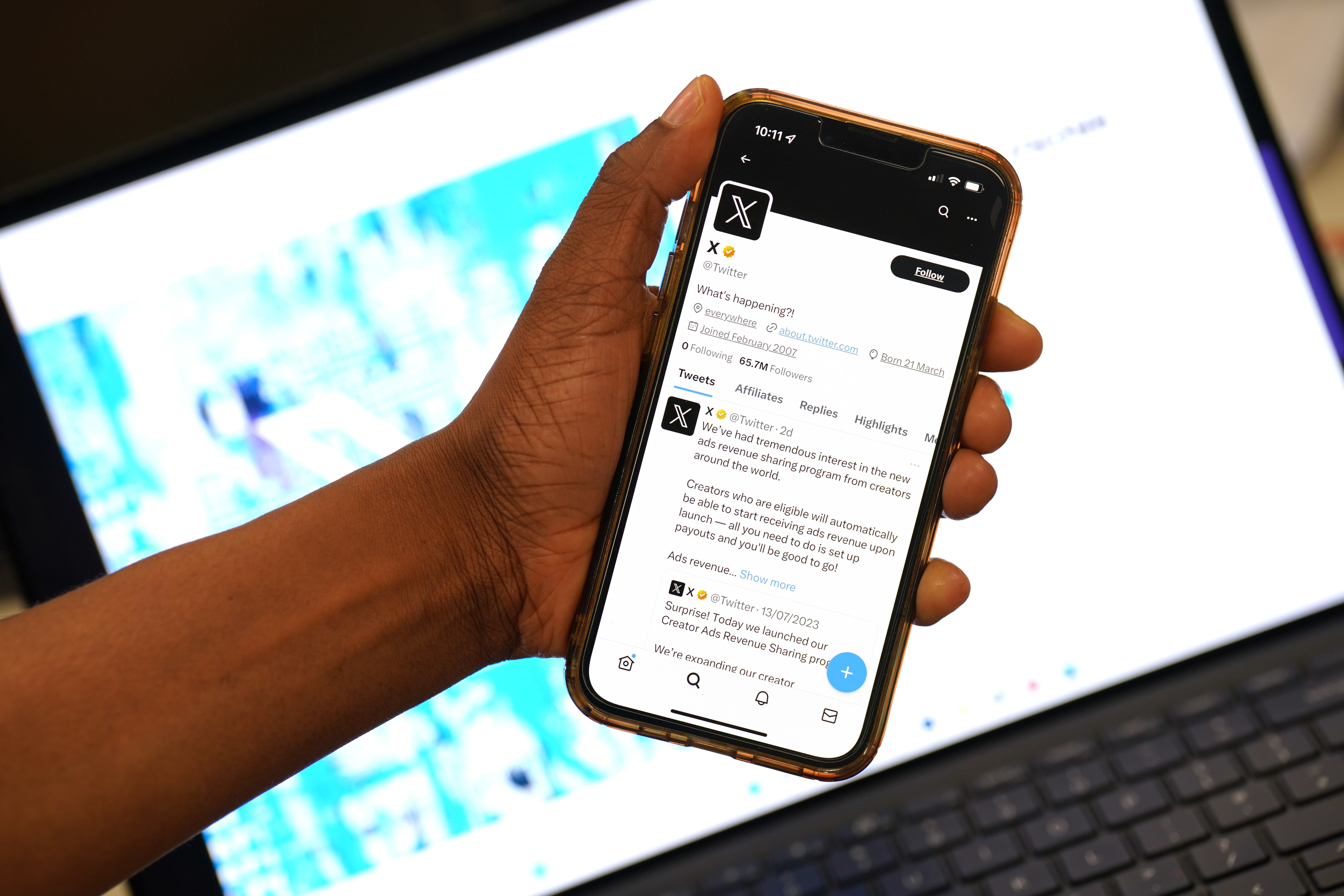 X, the social media formerly called Twitter, crashed on Monday (Jonathan Brady/PA)