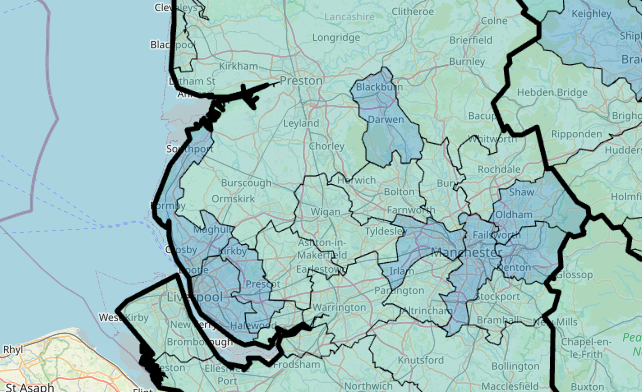 In addition to London, northern cities also had low vaccination rates below 85 per cent
