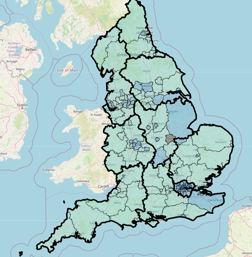The WHO recommends at least 95 per cent of children should receive vaccine doses for each illness to achieve herd immunity. Yet, no area of England has achieved a vaccination rate over 95 per cent, as seen in this map showing the percentage of five-year-olds with two MMR vaccines.