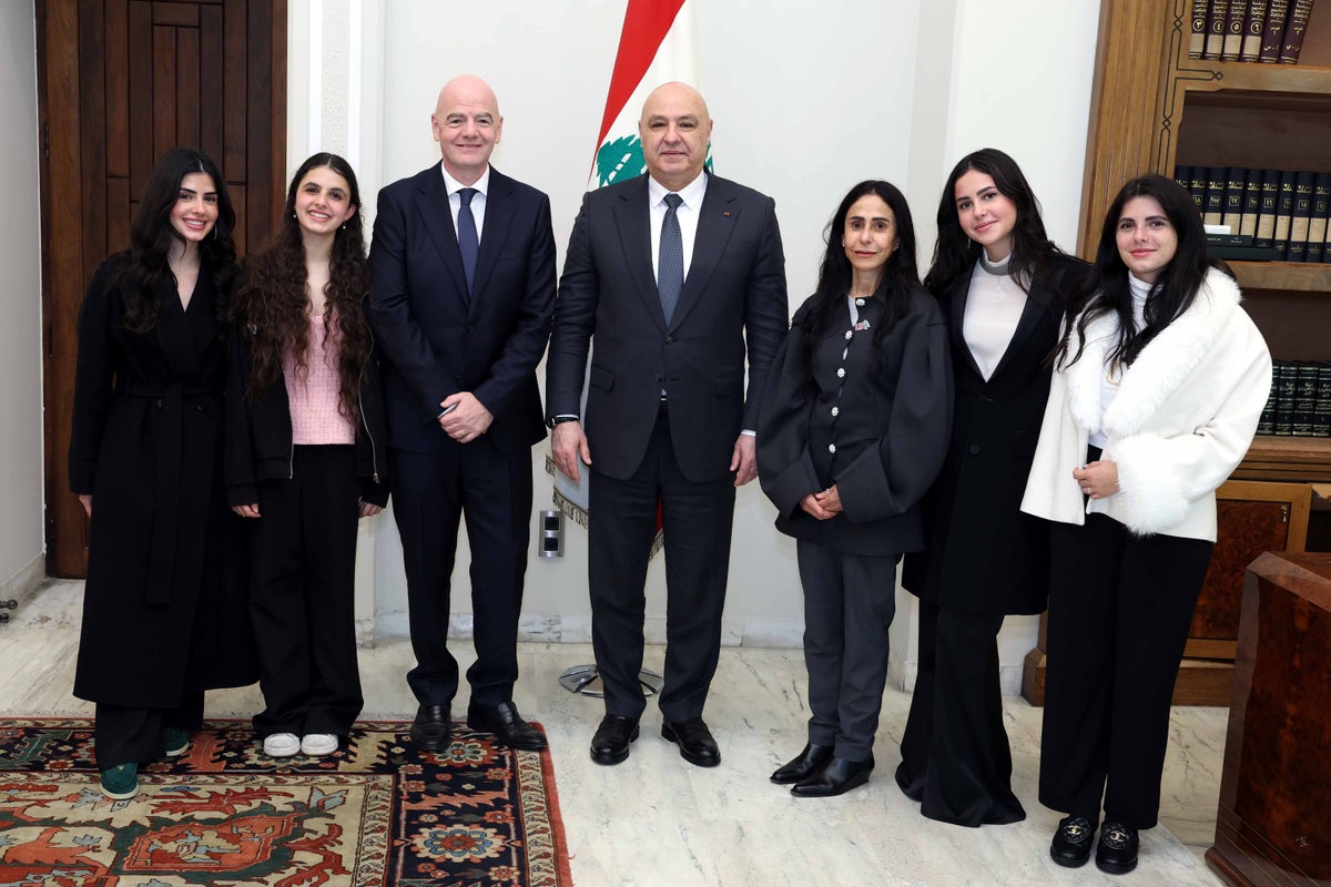 FIFA President Infantino celebrates in Beirut after receiving a Lebanese passport