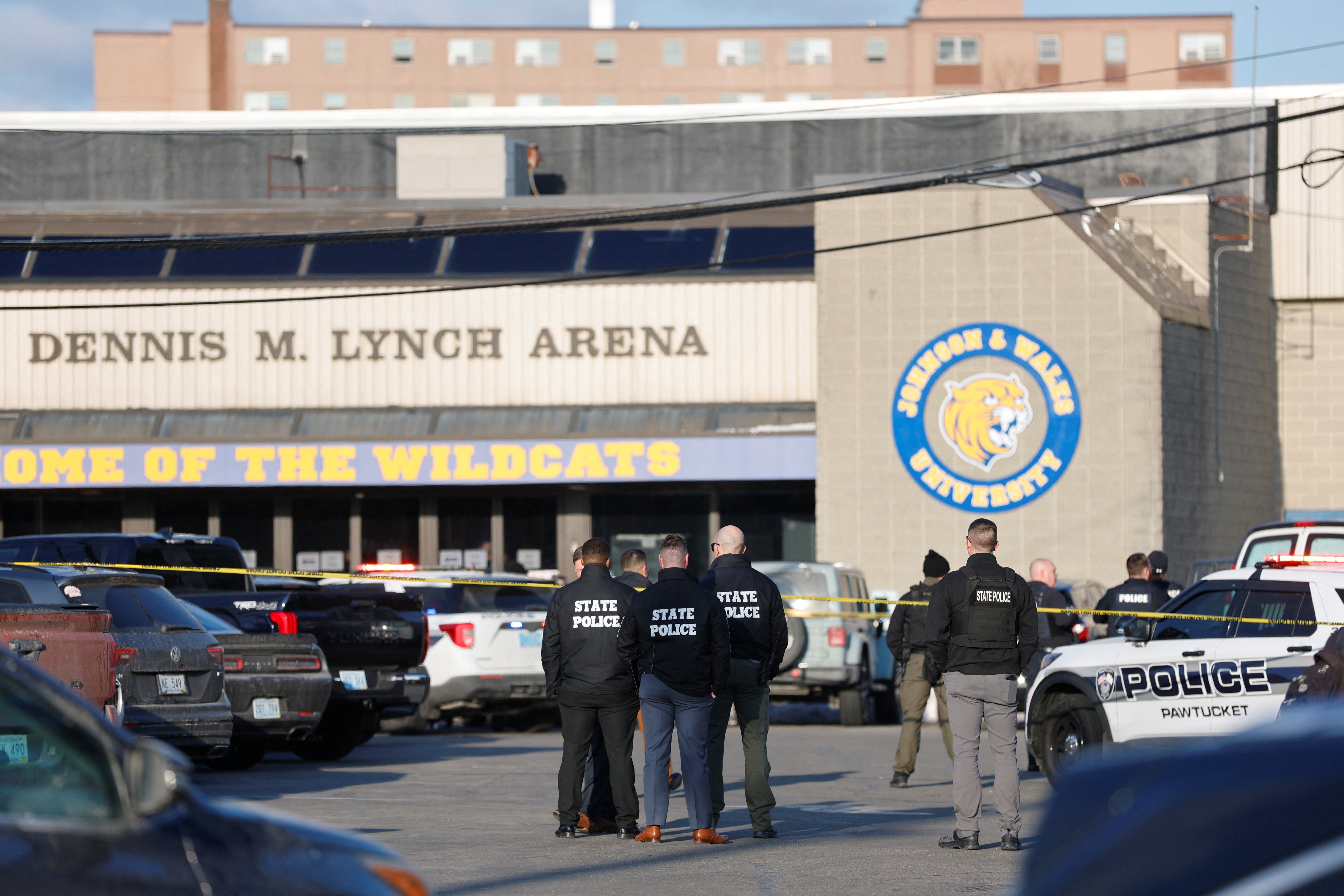 A father is suspected of targeting his family in a mass shooting at an indoor ice rink in Rhode Island that has left at least two dead and multiple others injured, according to local reports
