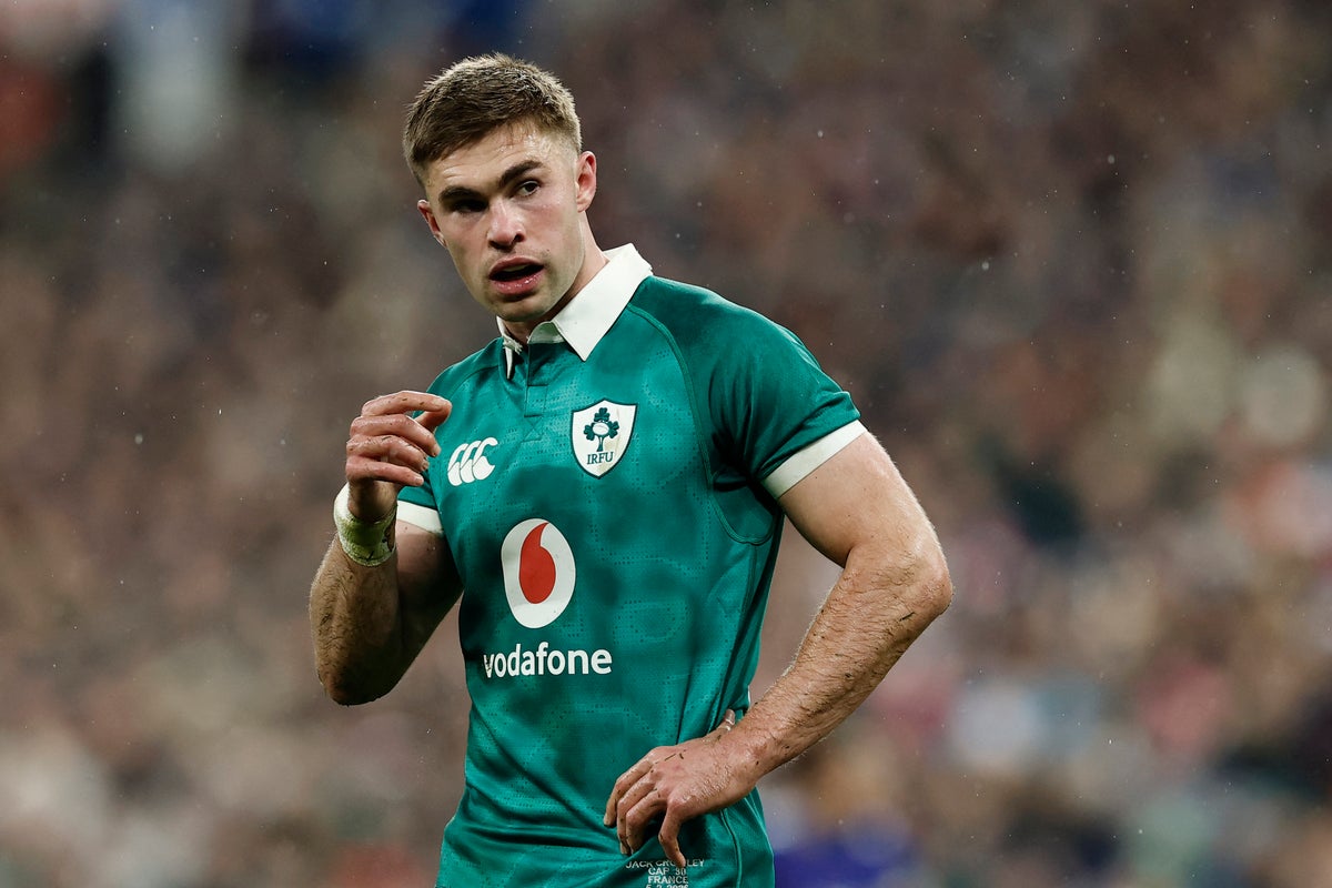 Jack Crowley starts at fly half as Sam Prendergast left out of Ireland squad to face England