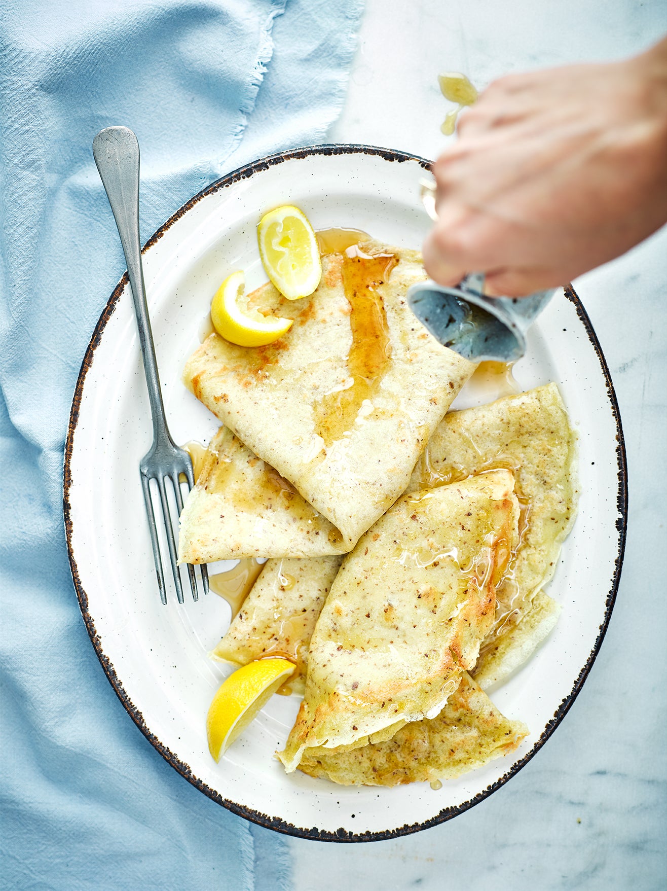 Gentle proof that pancakes are nothing if not adaptable, even when the usual dairy-heavy formula changes