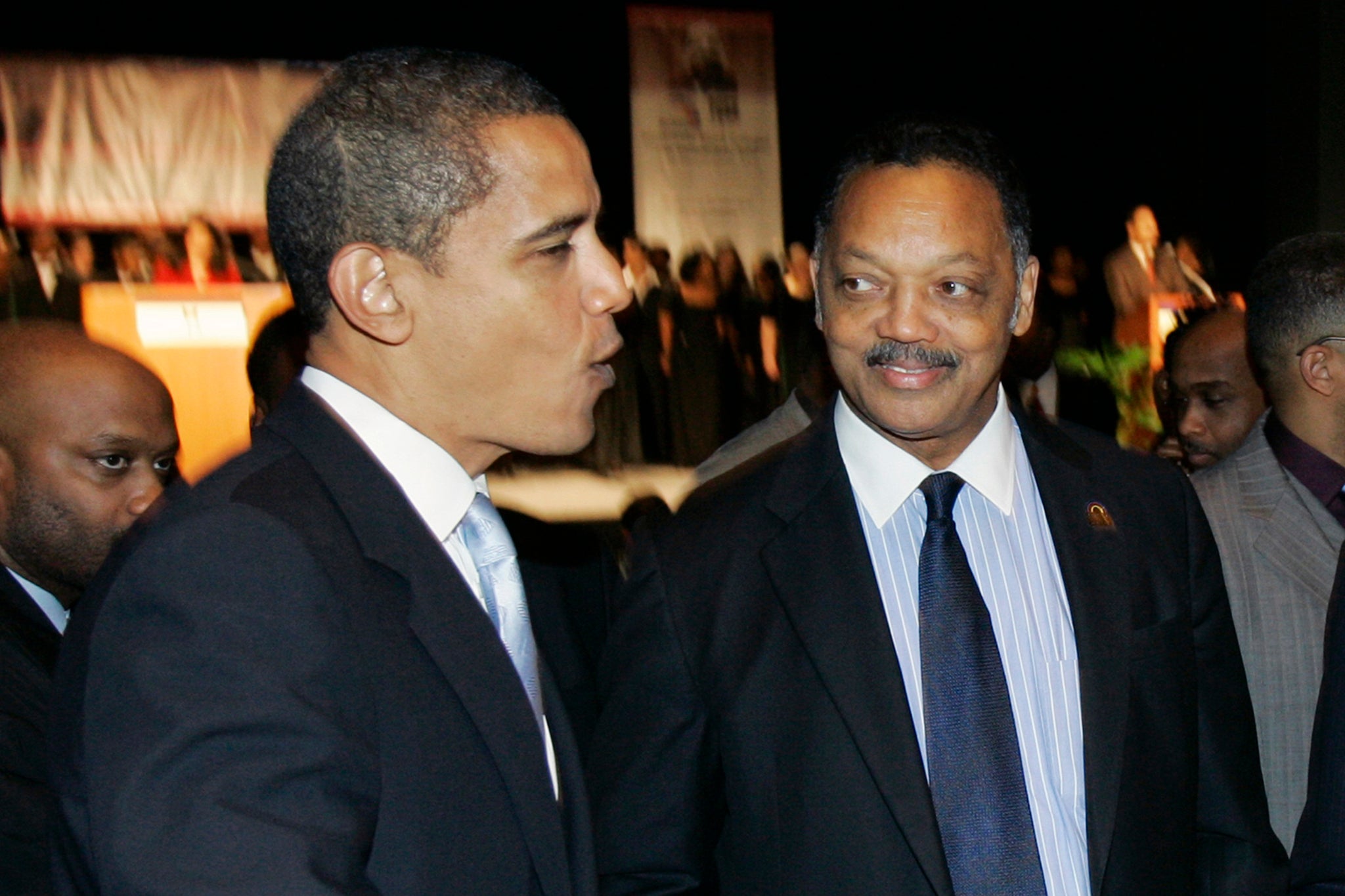 Jackson with Barack Obama in 2007