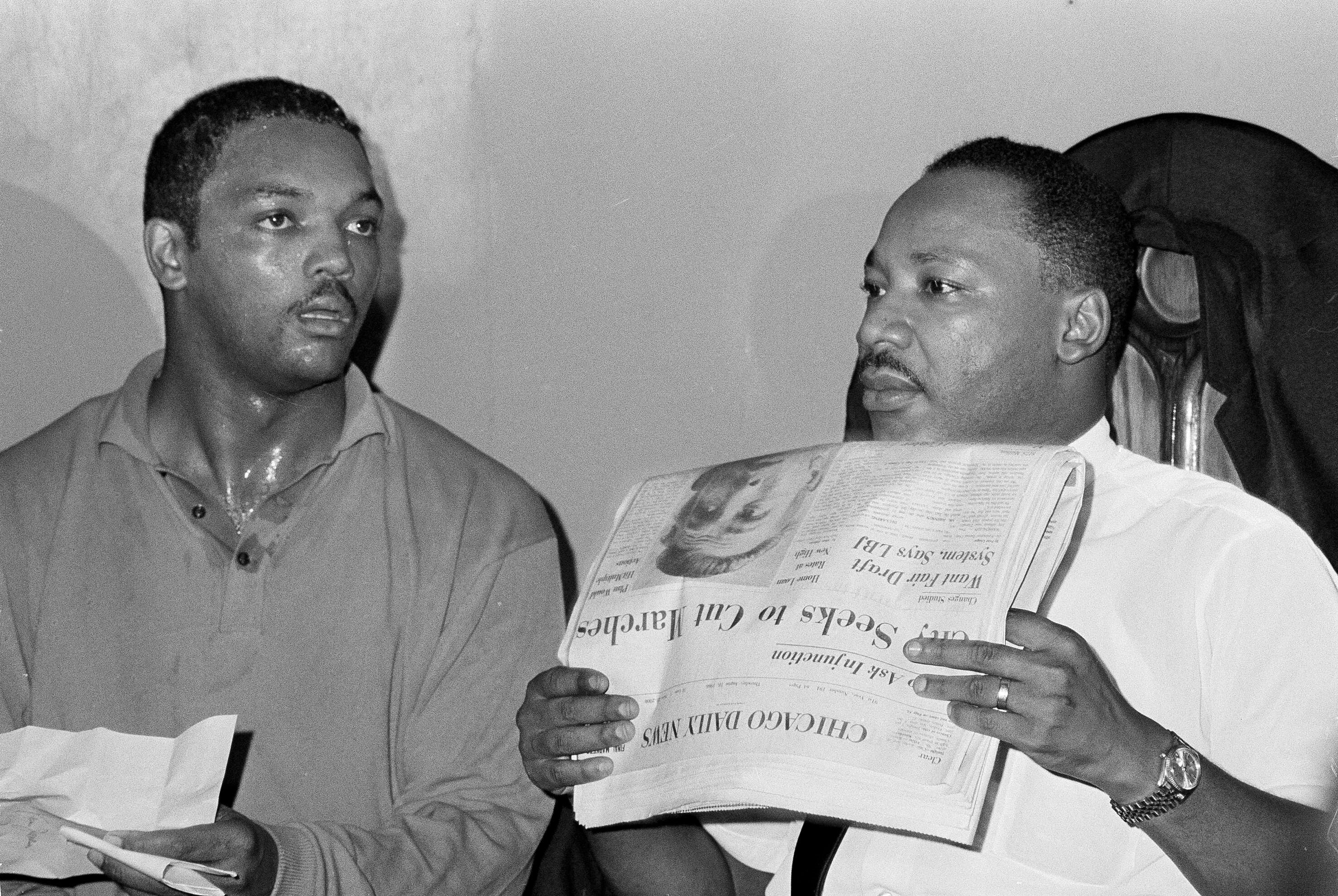 The young Jesse Jackson with Dr King in 1966