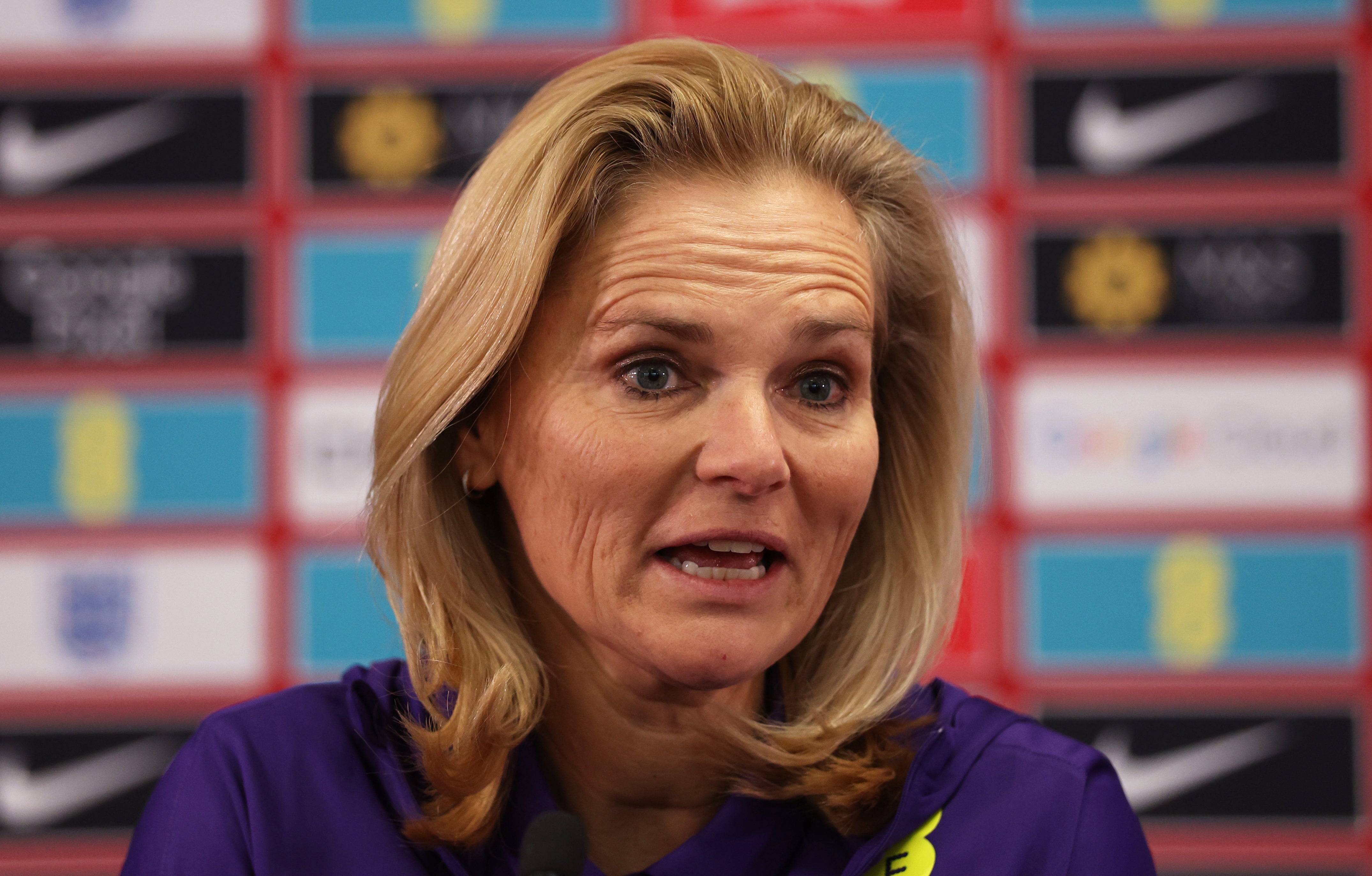 <p>Sarina Wiegman has a little over a year left on her England contract</p>