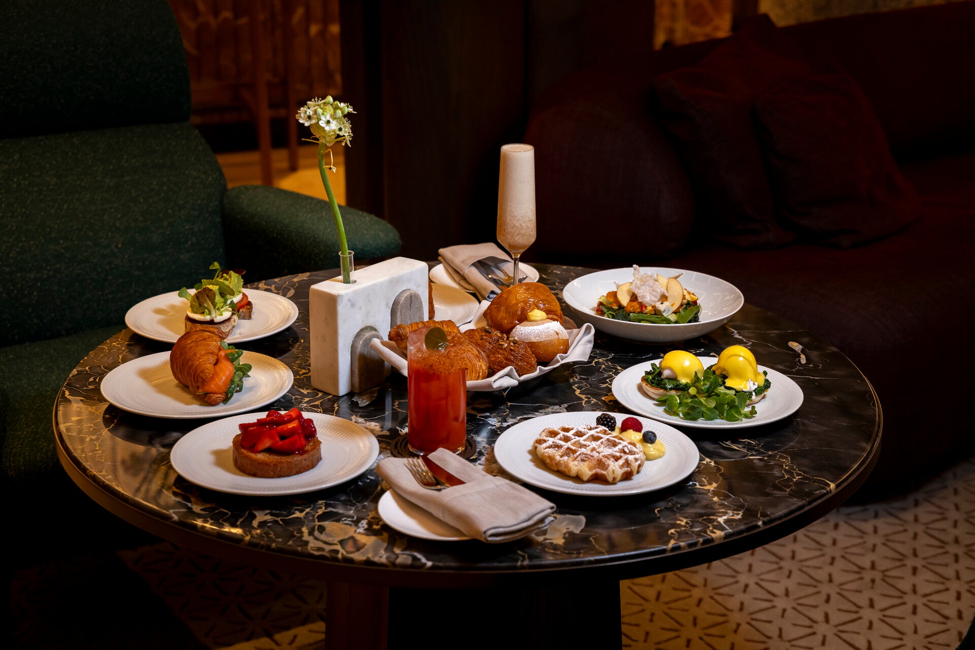 Homemade pastries are served at breakfast