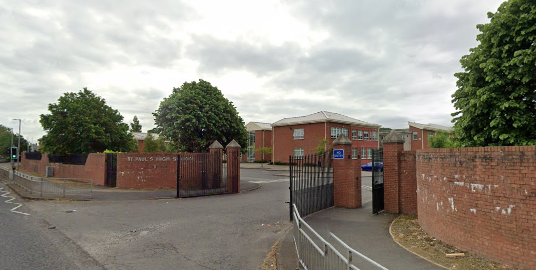 The children on the bus were students of St Paul’s High School in Bessbrook