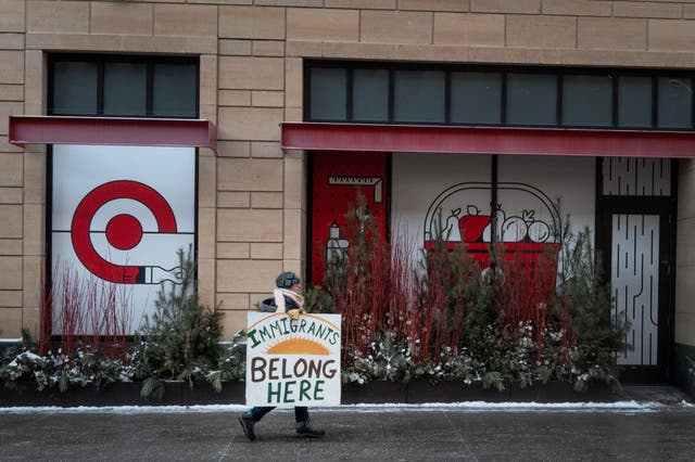 <p>Demonstrators recently clogged checkouts at a Virginia Target in protest of federal immigration enforcement operations</p>