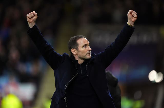 <p>Coventry City head coach Frank Lampard celebrates</p>