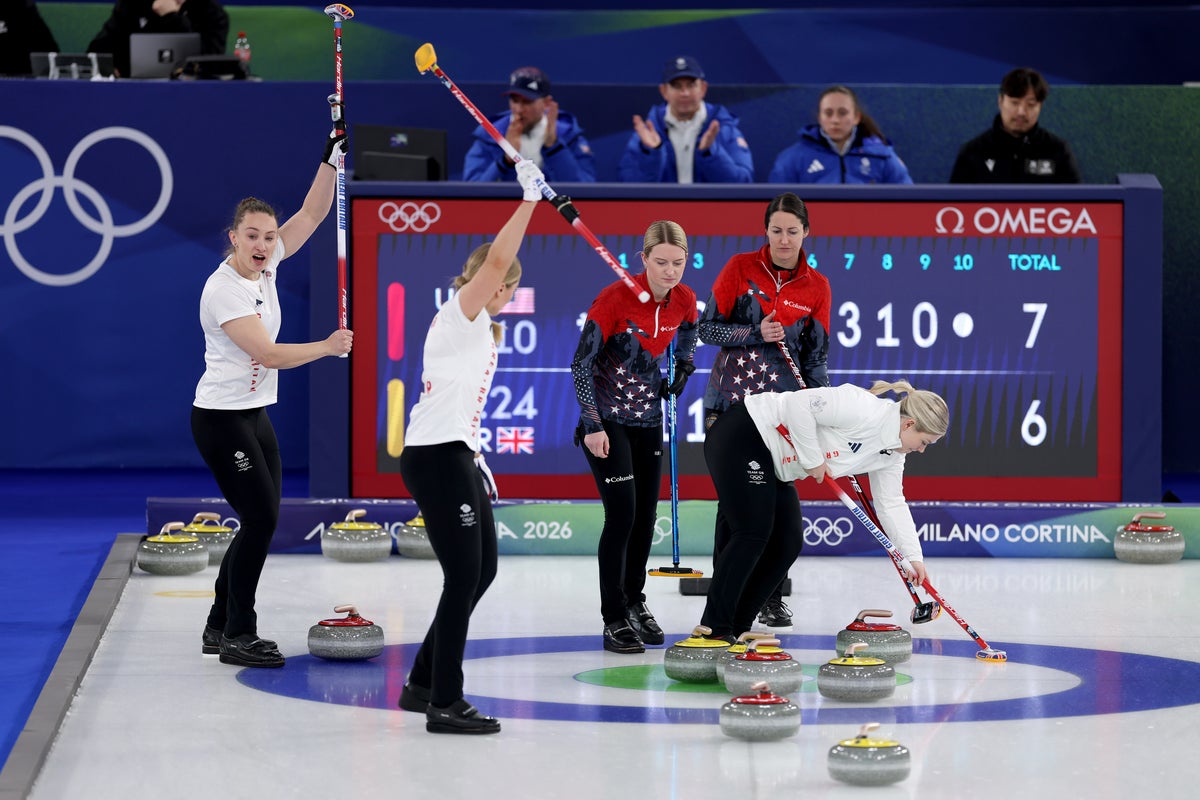 GB salvage Olympic curling medal hopes with stunning final throw GB salvage Olympic curling medal hopes with stunning final throw