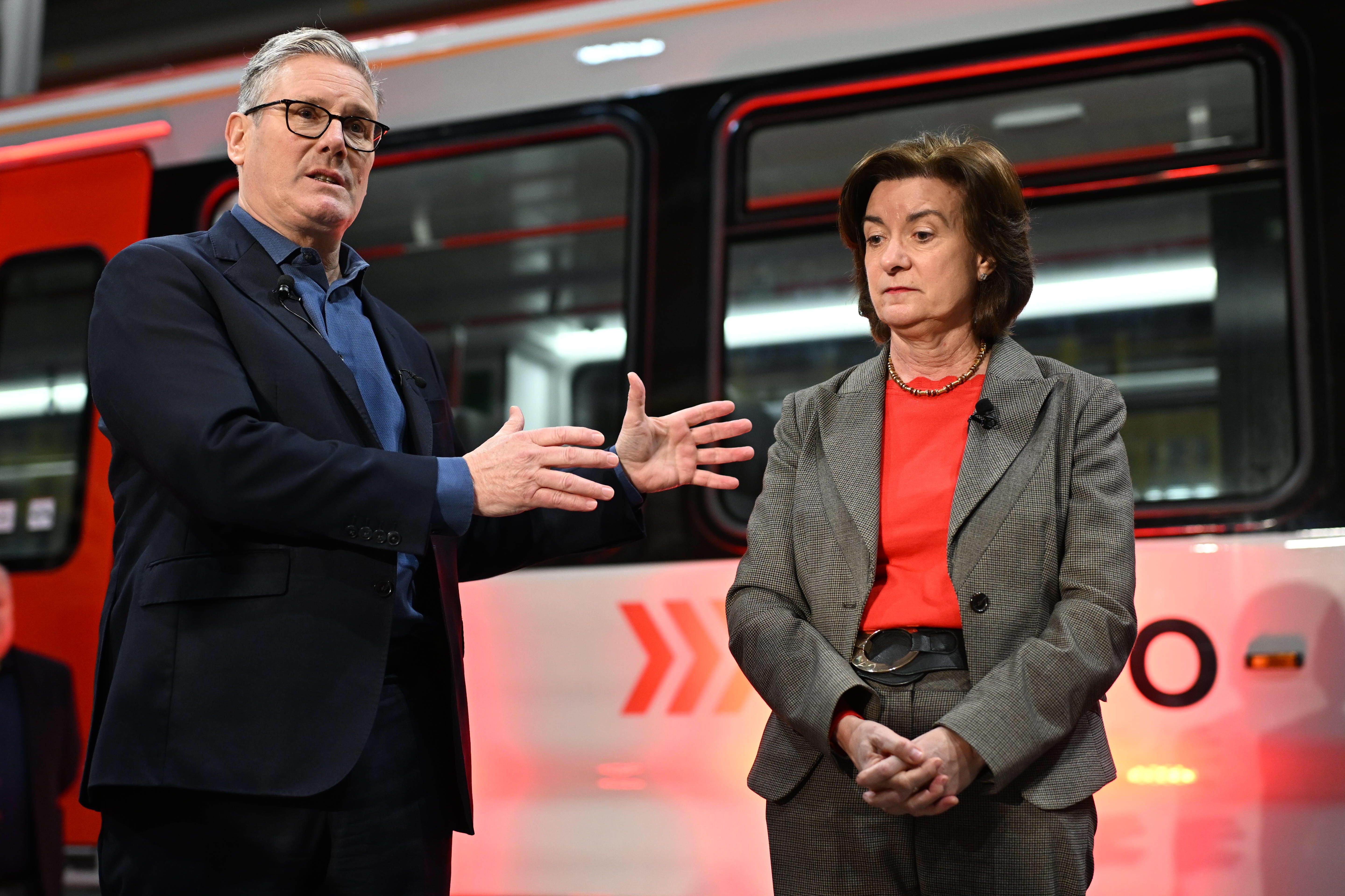 Prime Minister Sir Keir Starmer and First Minister of Wales Eluned Morgan (Matthew Horrwood/PA)