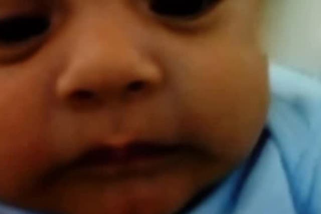 <p>Juan Nicolas, pictured during a video call in ICE detention, was deported with his mother shortly after he was briefly hospitalized with a respiratory infection inside a controversial detention center in Texas</p>