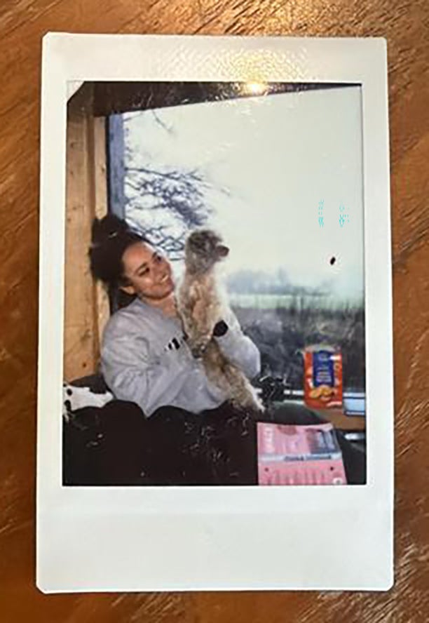 Sara Keenan in the Unplugged cabin