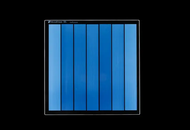 <p>A written piece of glass (with a copy of Microsoft Flight Simulator map data on it)</p>