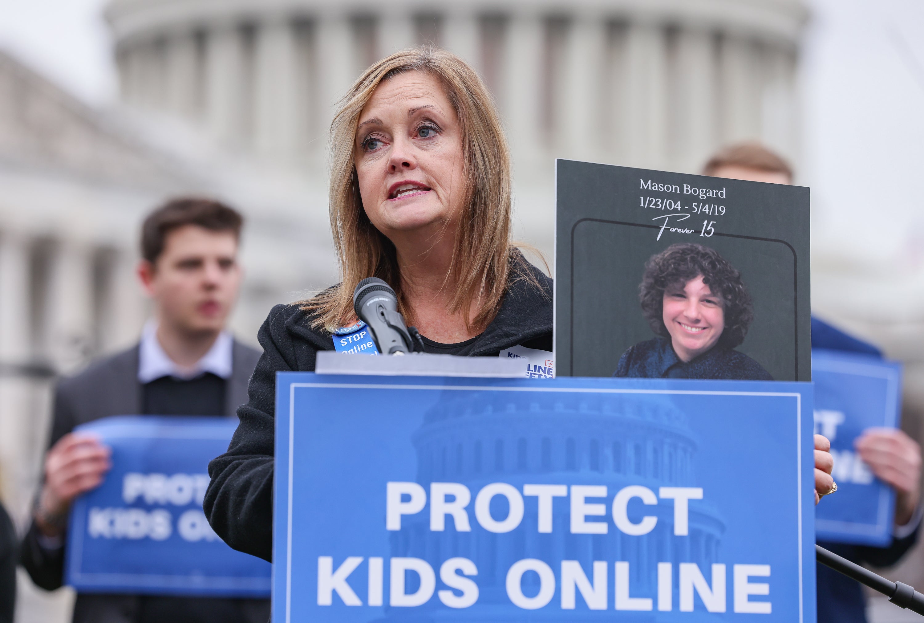 Joann Bogard’s 15-year-old son Mason died in 2019 after taking part in a viral choking challenge she said he saw on YouTube. She was in the room when Zuckerberg apologized to grieving parents.