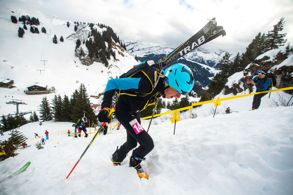 Athletes must climb up steep uphill sections and descend tricky technical sections