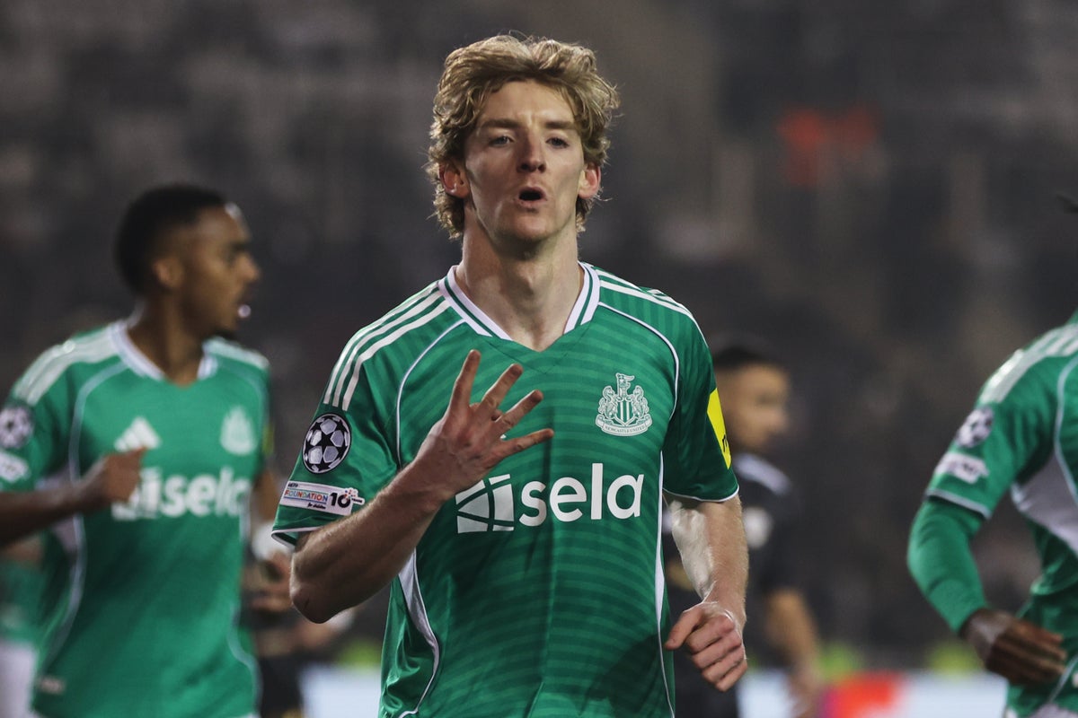 Eddie Howe tells Anthony Gordon to stay selfish after Champions League heroics for Newcastle