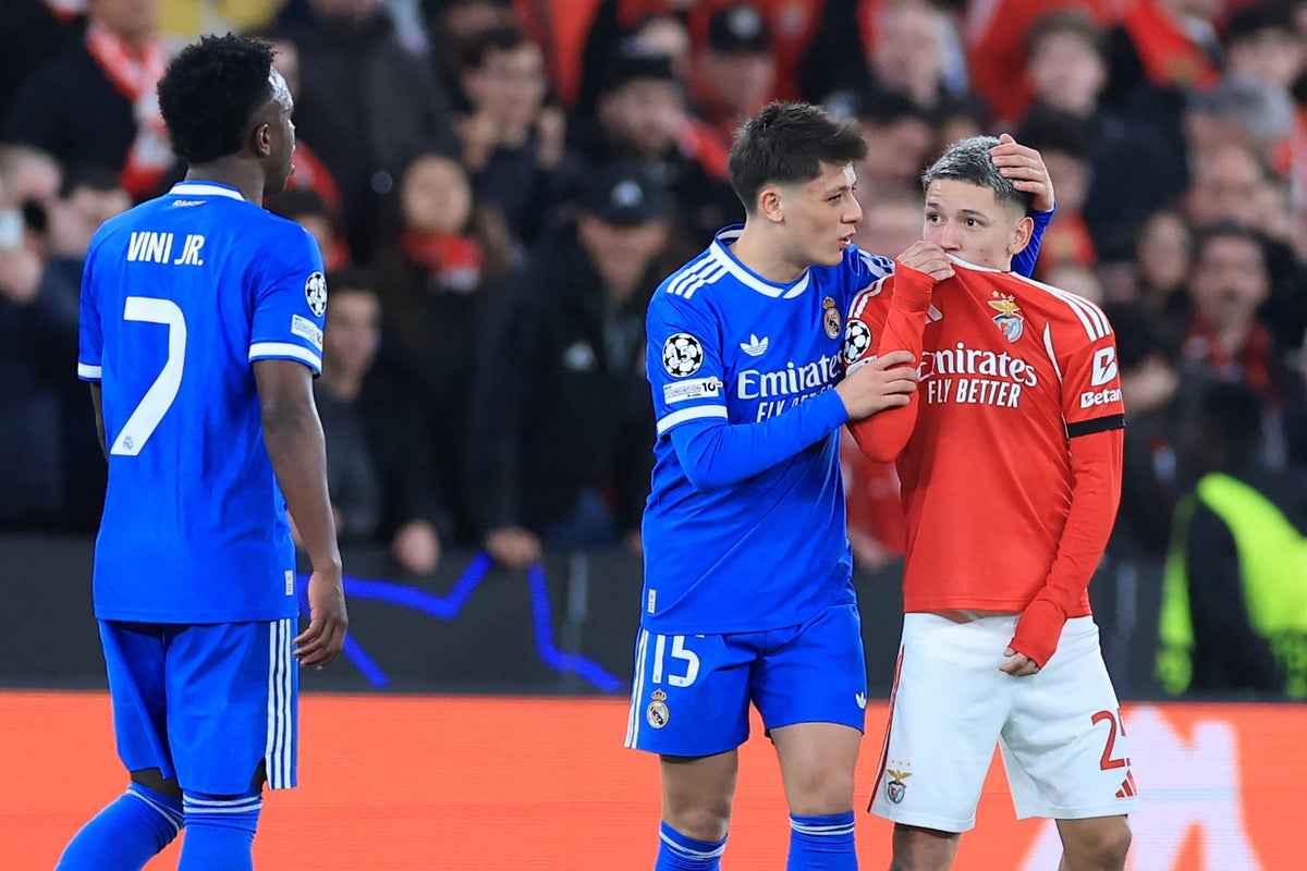 Benfica&rsquo;s Gianluca Prestianni handed ban by Uefa after Vinicius Jr racism incident