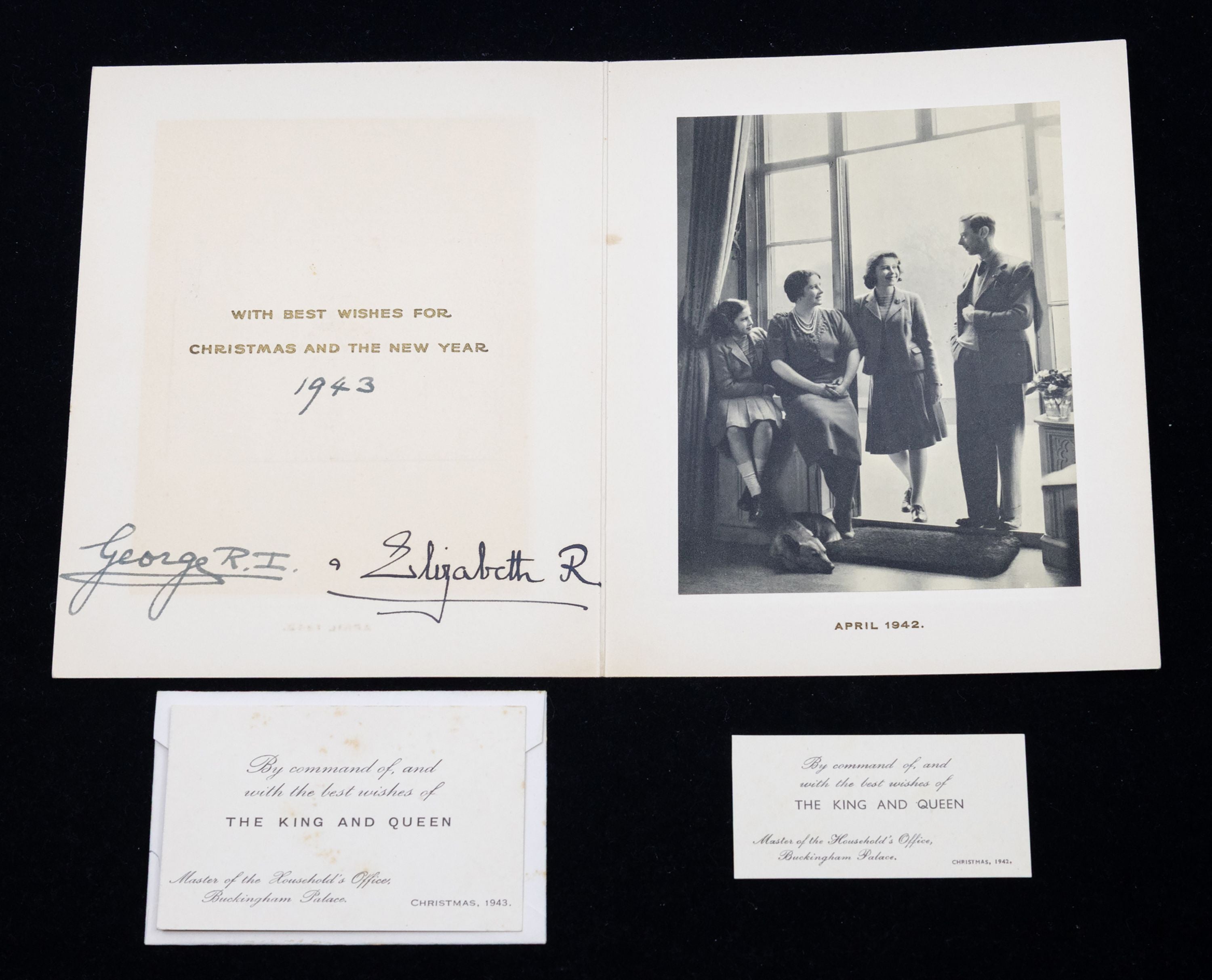 A 1943 Christmas card sent by the King and Queen