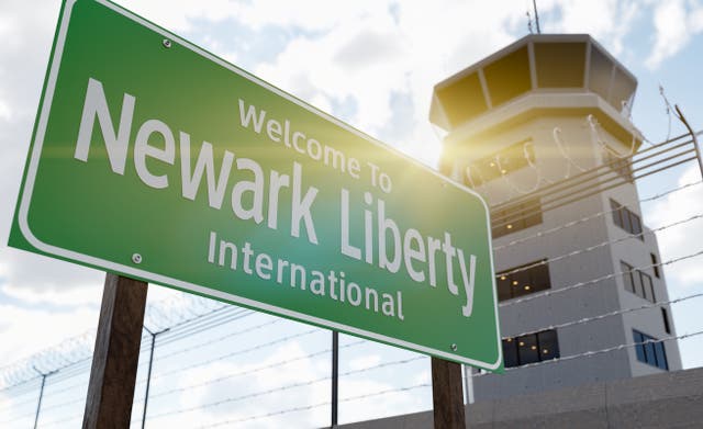 <p>JetBlue passengers were forced to evacuate their plane using slides in an emergency landing Wednesday that temporarily blocked flights at Newark Liberty International Airport</p>