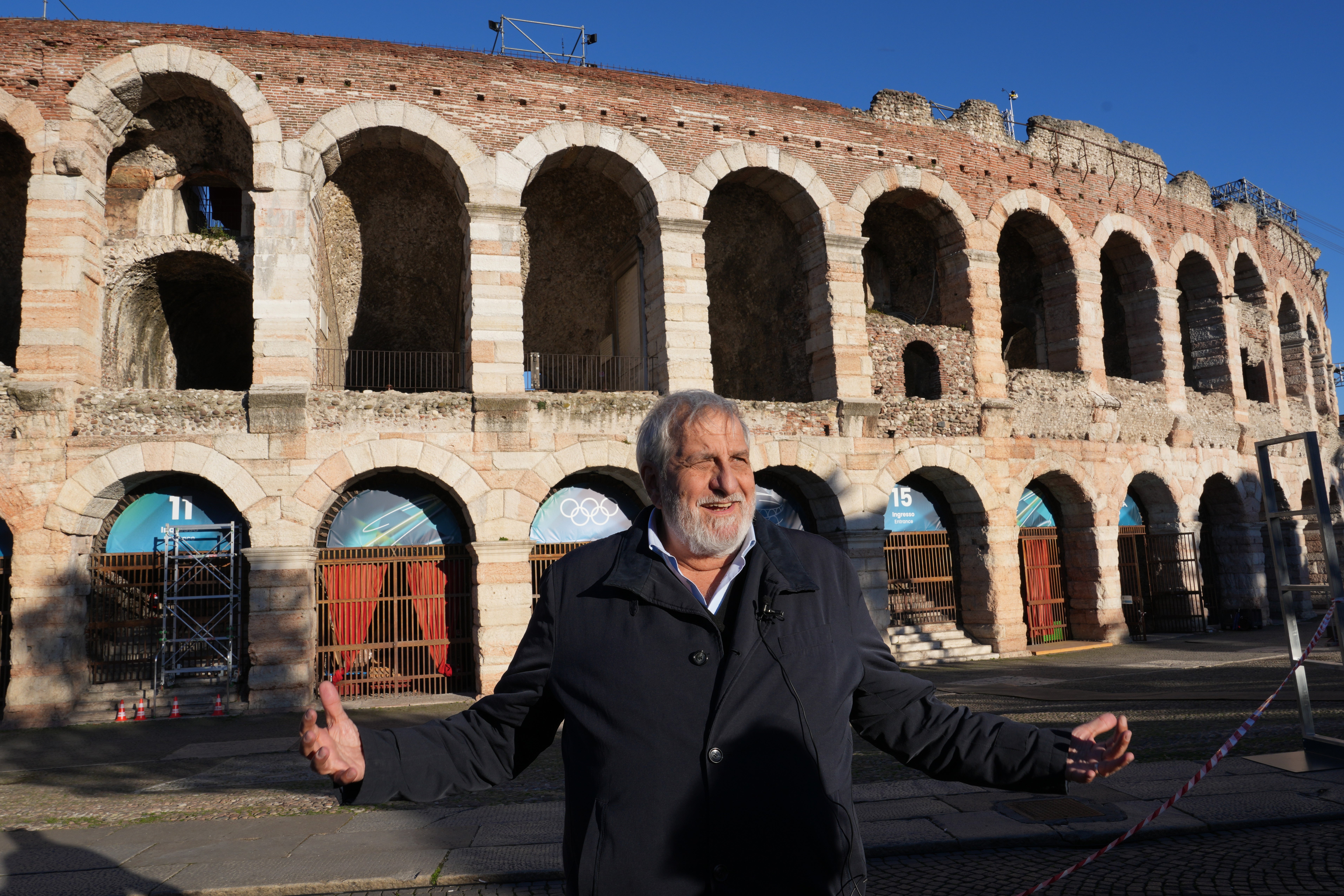 An ancient arena in Verona will stage the Olympic closing ceremony