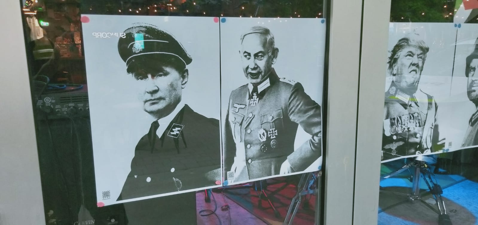 Blam, the artist who made the posters, said the posters were ‘clearly satirical’