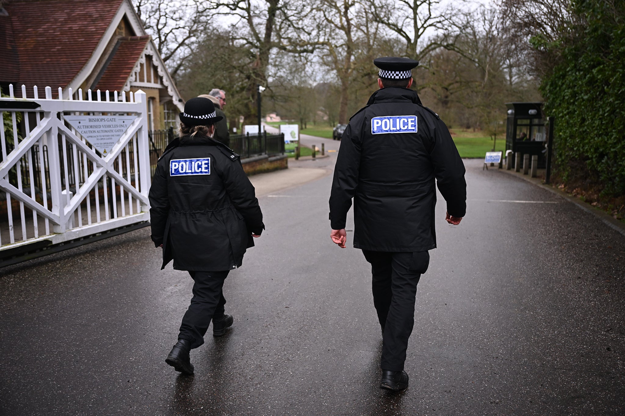 Police officers at Royal Lodge