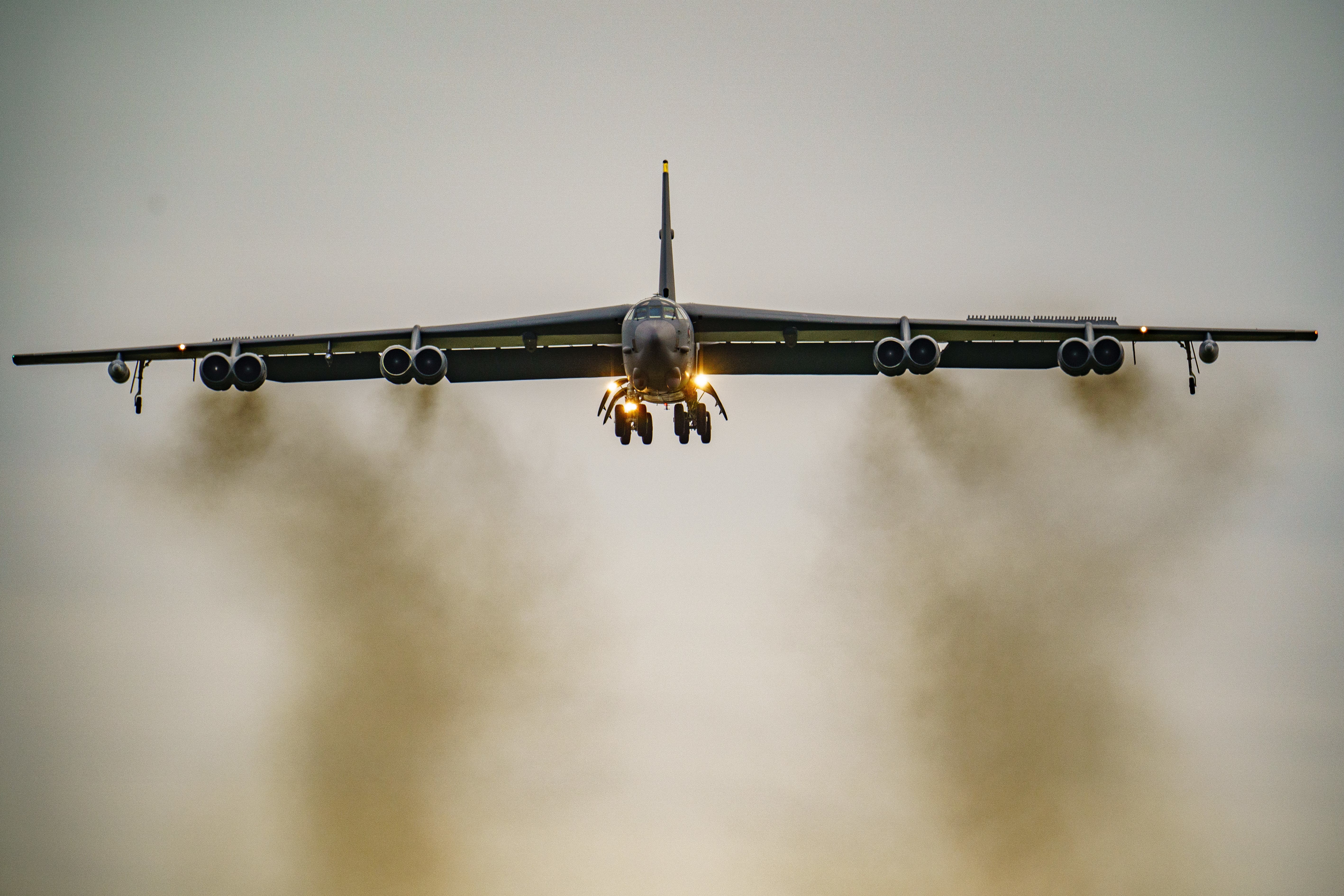 United States Air Force (USAF) B-52 bomber lands at RAF Fairford (Ben Birchall