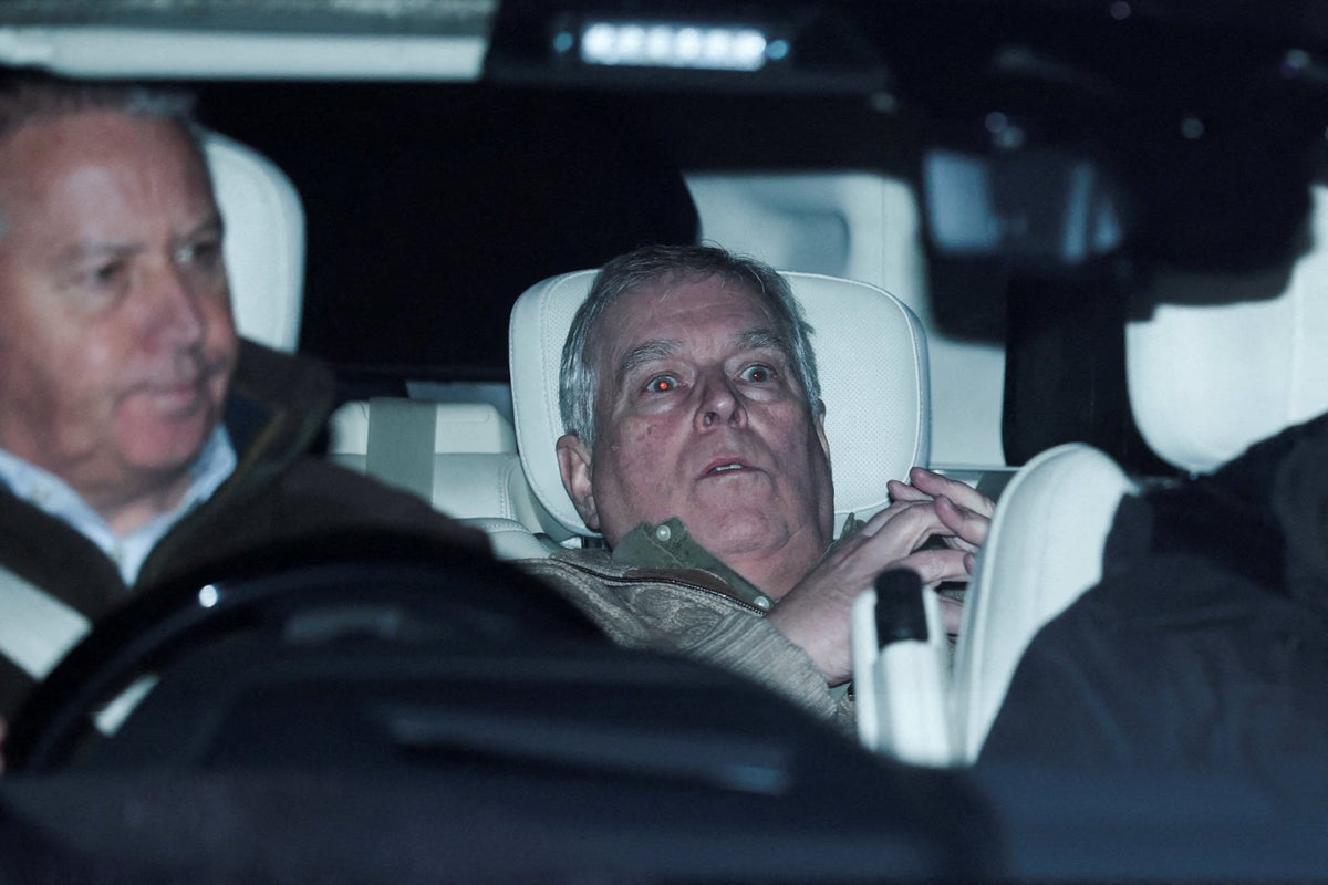 Andrew Mountbatten-Windsor photographed leaving police station after arrest