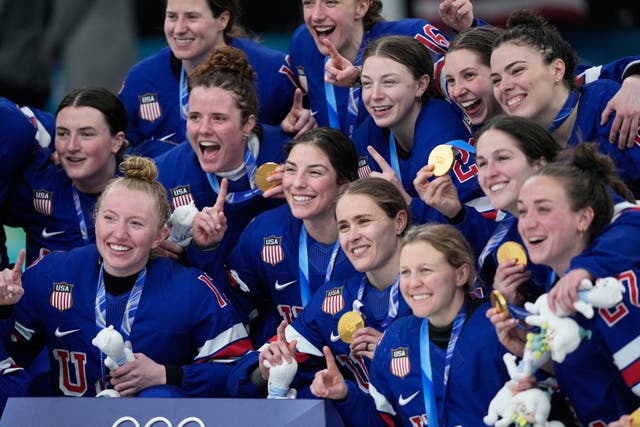 <p>The United States women's hockey team claimed their first Olympic gold medal in eight years</p>