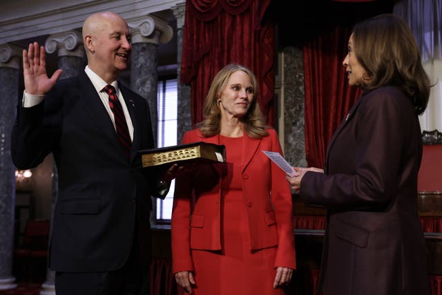 <p>Pete Ricketts, a Trump-aligned Republican, endorsed his Democratic wife for a seat on the University of Nebraska Board of Regents</p>