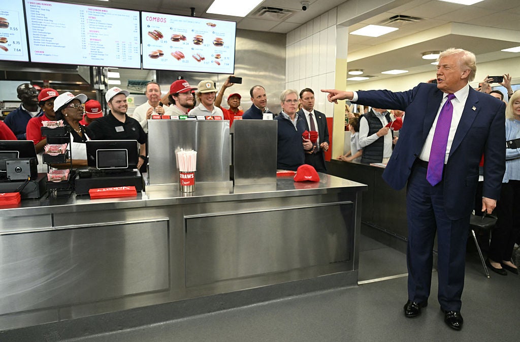 Trump toured a factory and met workers at a restaurant during his campaign stop in Georgia on Thursday