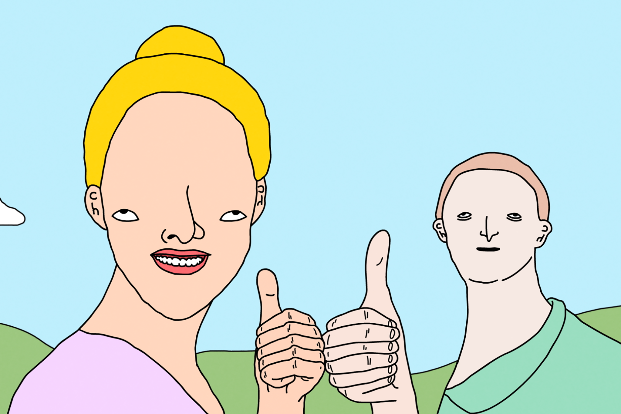 <p>‘Kissing’, a segment in Chris (Simpsons Artist)’s new series of shorts ‘I’m Glad I Know That Now Thank You’</p>