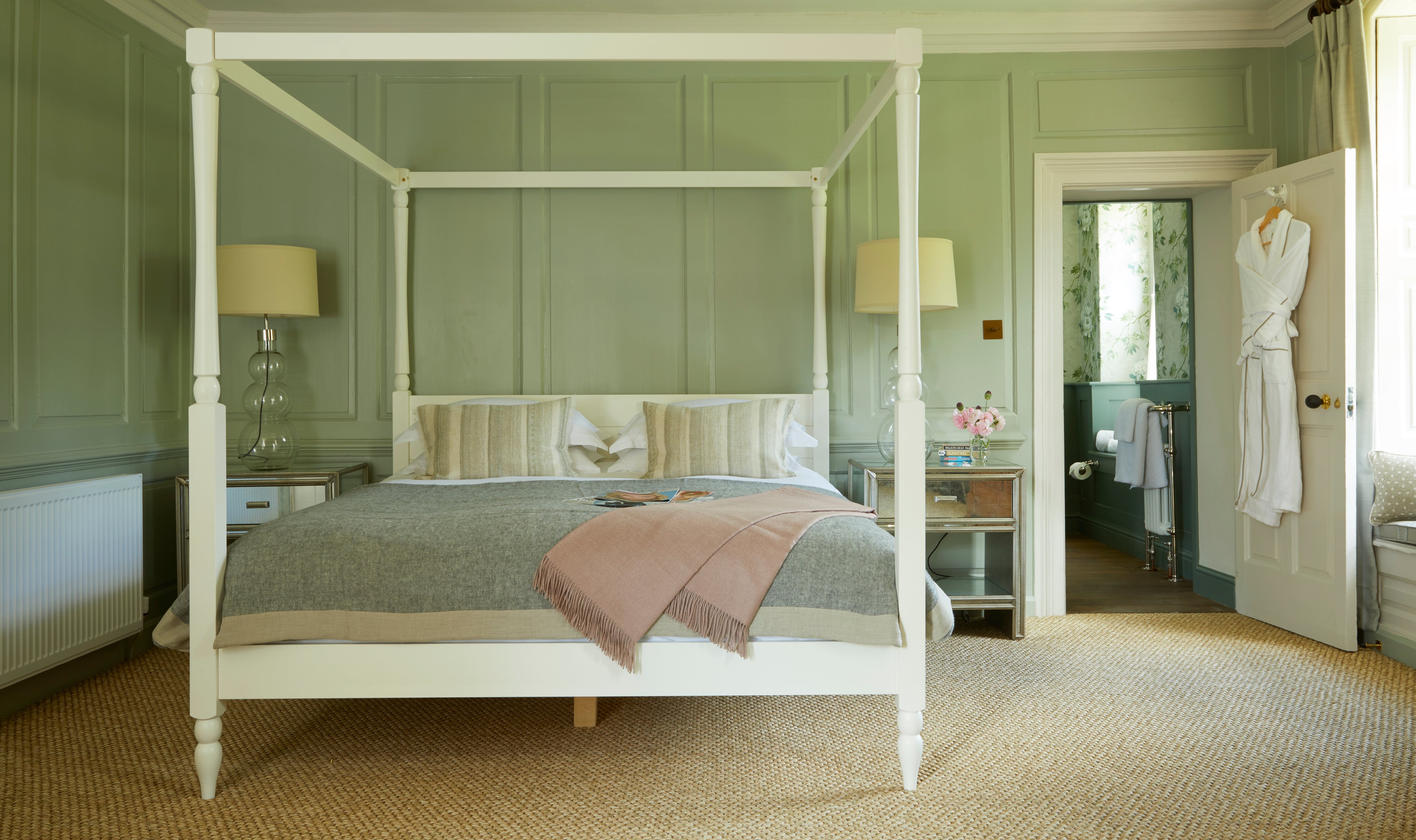 Rooms have a soft colour palette