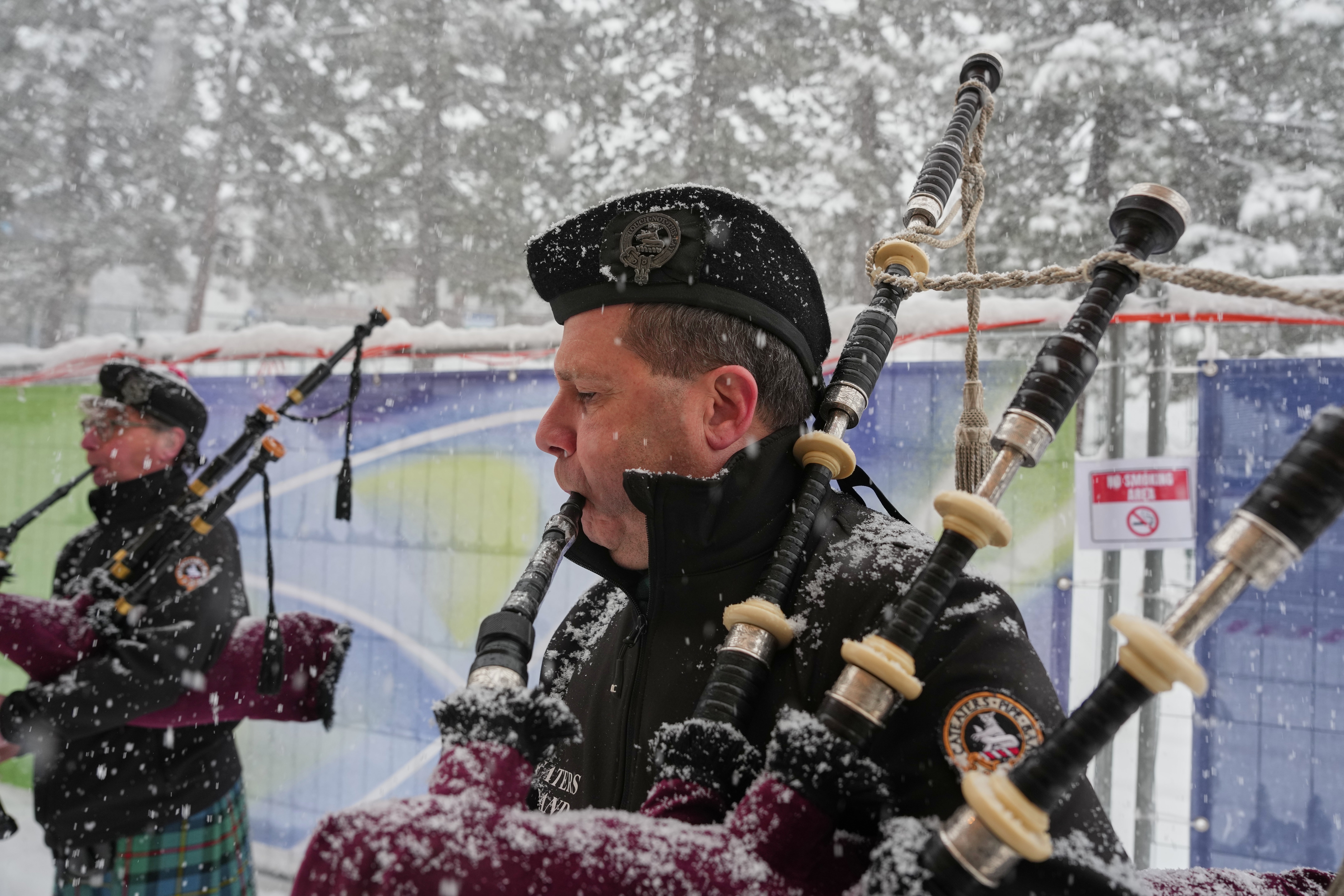 Milan Cortina Olympics Curling Italian Bagpipers