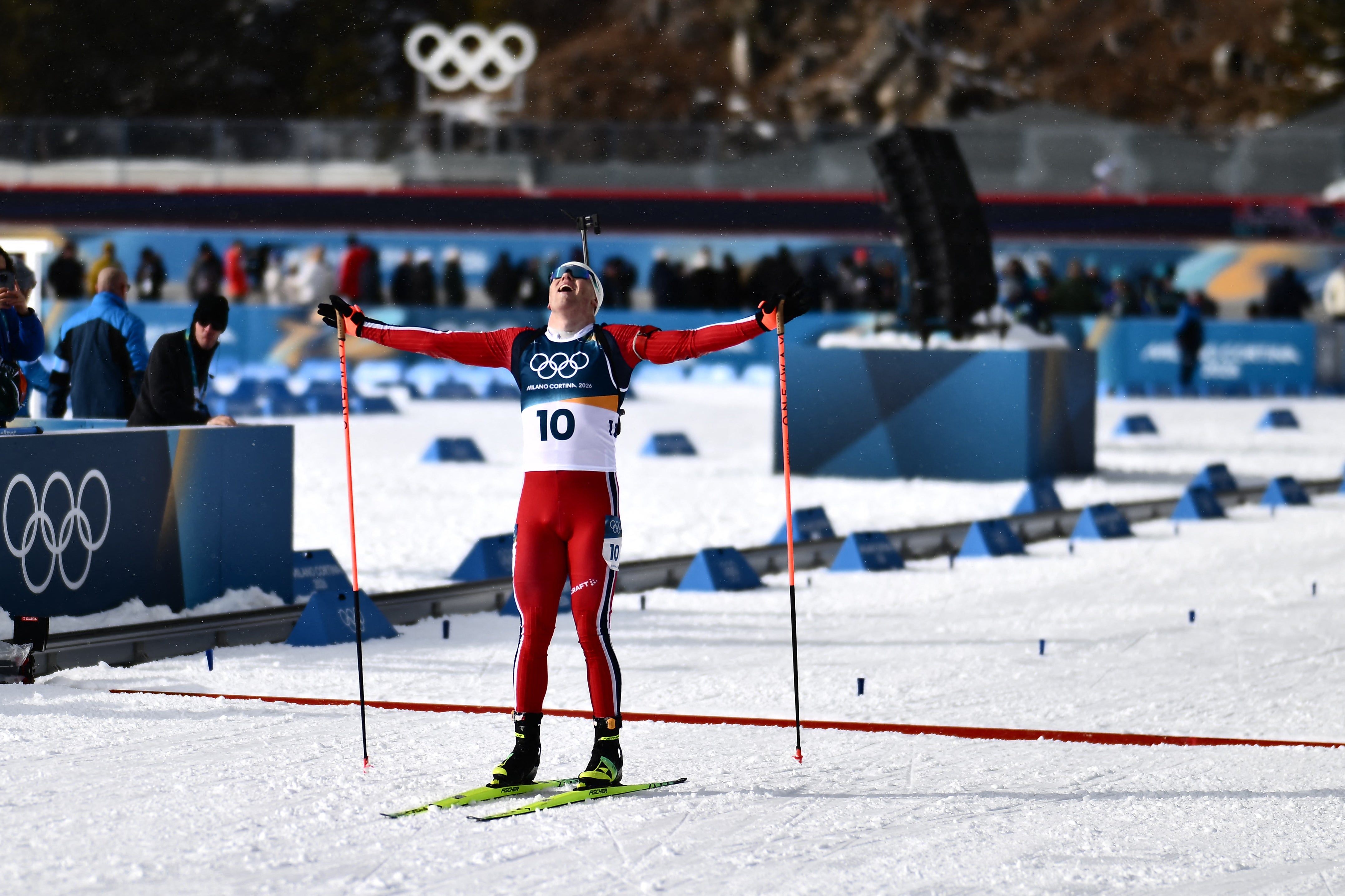 Norway break Winter Olympics gold medal record after perfect shooting performance in biathlon