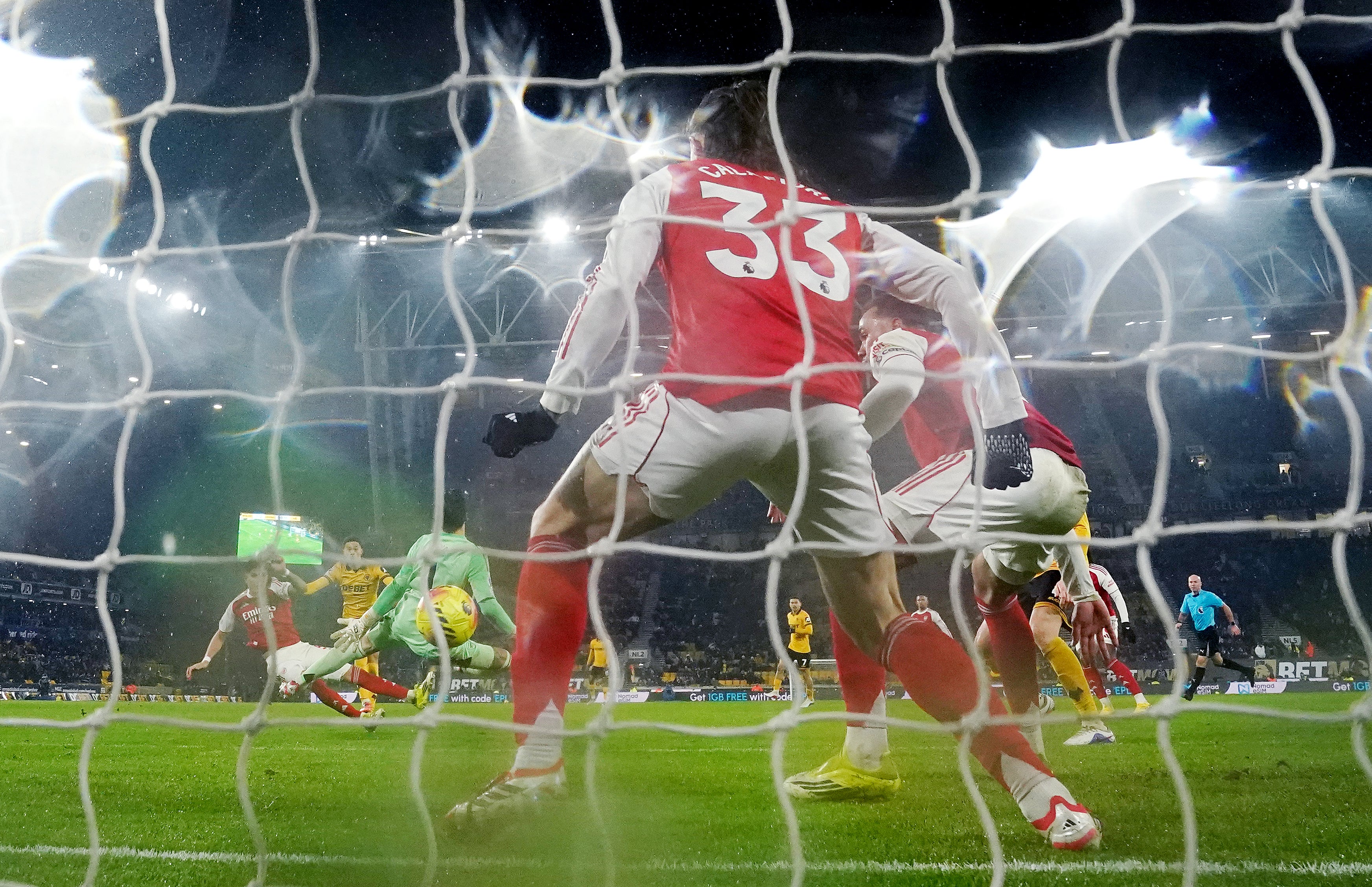 Arsenal could not hold on to a two-goal lead against lowly Wolves (Nick Potts/PA)