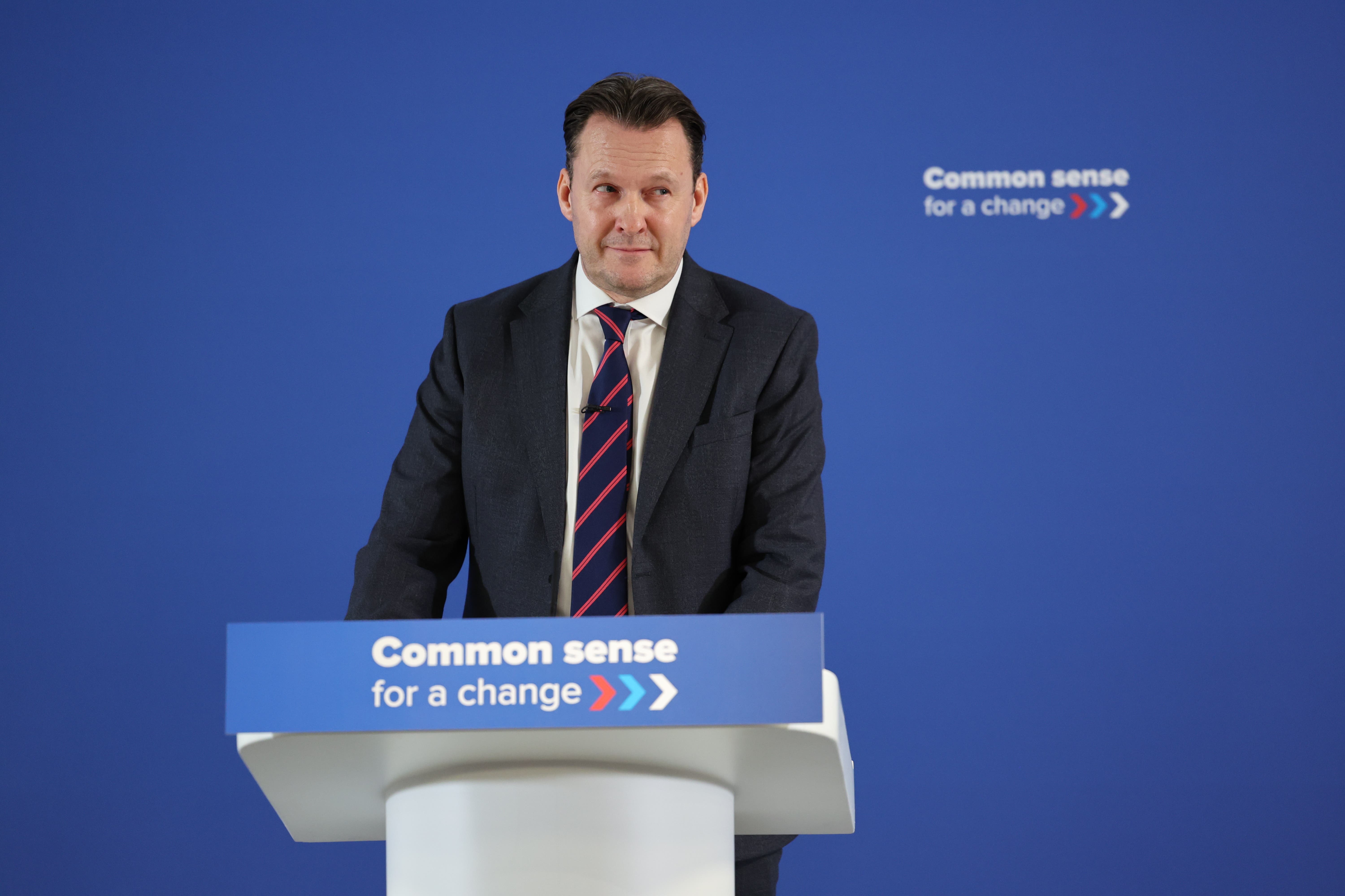 The Scottish Tory leader was speaking to his party conference on Saturday (Robert Perry/PA)