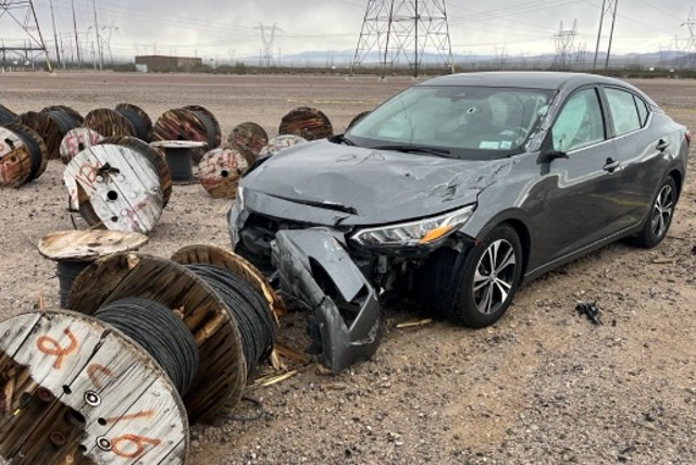 <p>Police say Dawson Malone, 23, of Albany, New York, rented a car and drove across the country then crashed into the substation outside Las Vegas</p>