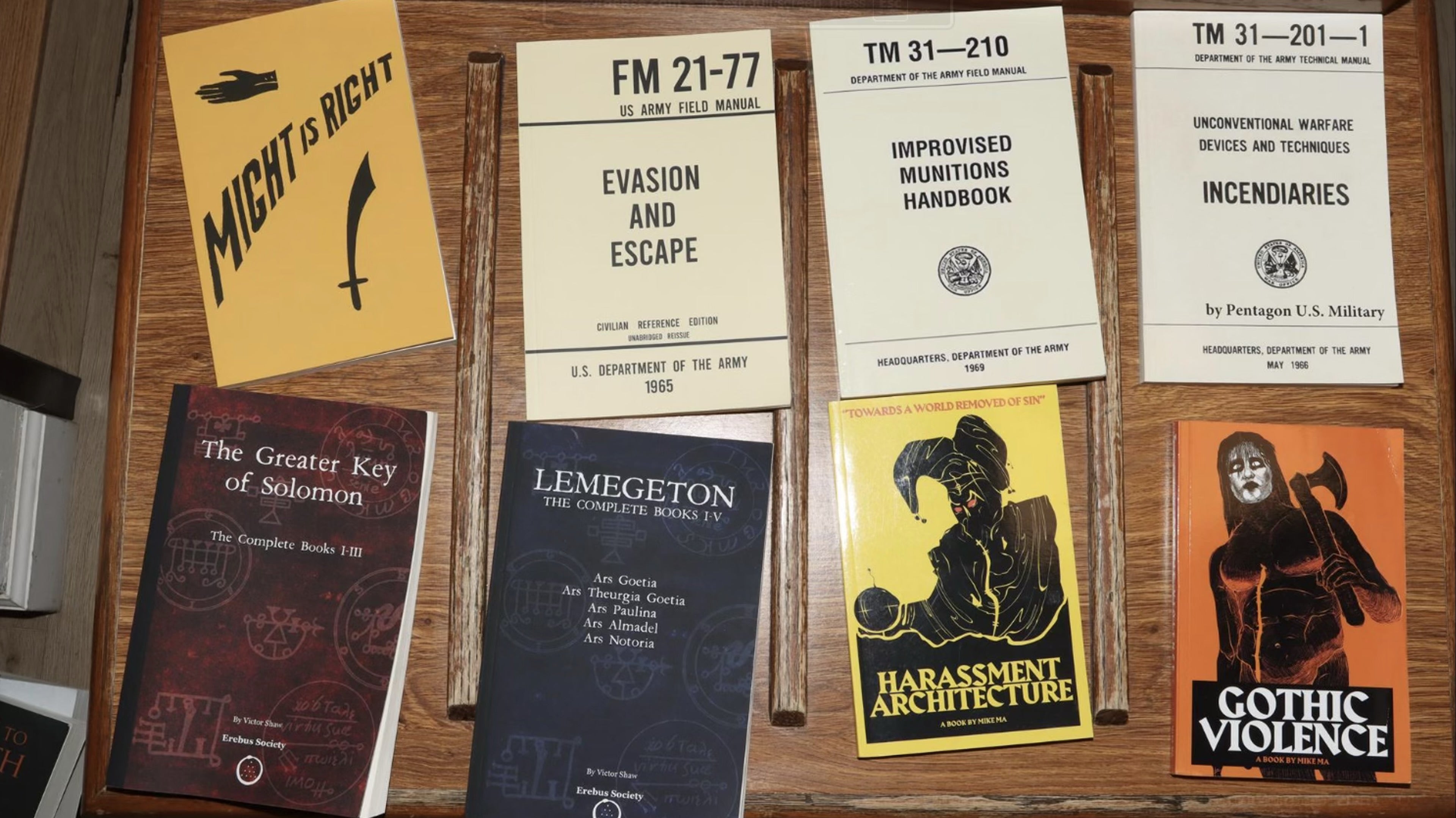 Police say they recovered a ‘smorgasbord of radical literature’ from crime scenes tied to Maloney