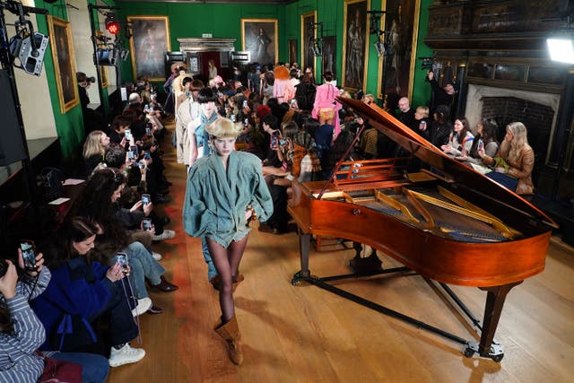 Masha Popova showcased an intimate show at London Fashion Week (Ian West/PA)