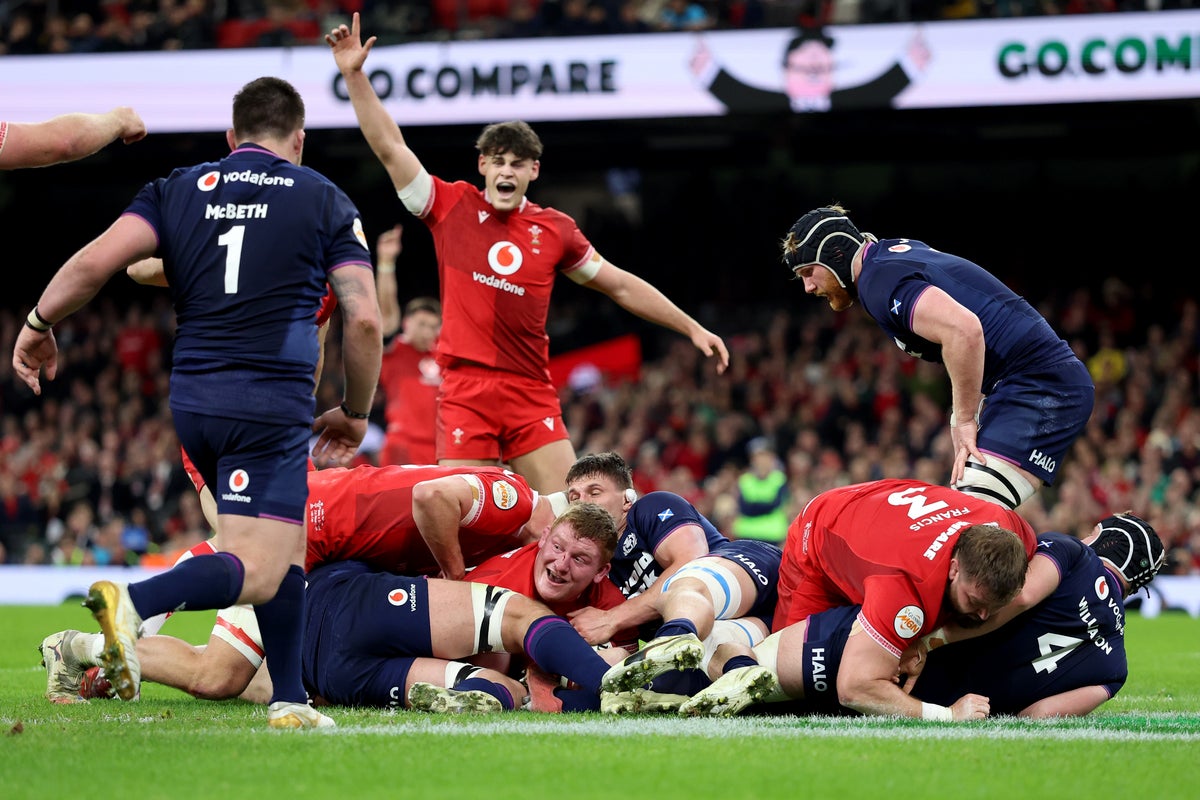 Wales vs Scotland live: Wing Josh Adams scores second try for hosts as they build lead