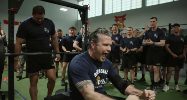 <p>While President Donald Trump and his top advisers have been mulling military strikes on Iran, ‘Secretary of War’ Pete Hegseth has been putting in time in the gym</p>