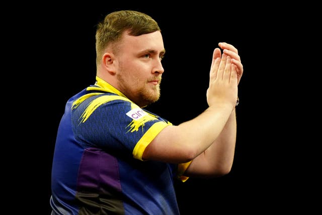 Luke Littler had a 100 per cent checkout rate (Jane Barlow/PA)