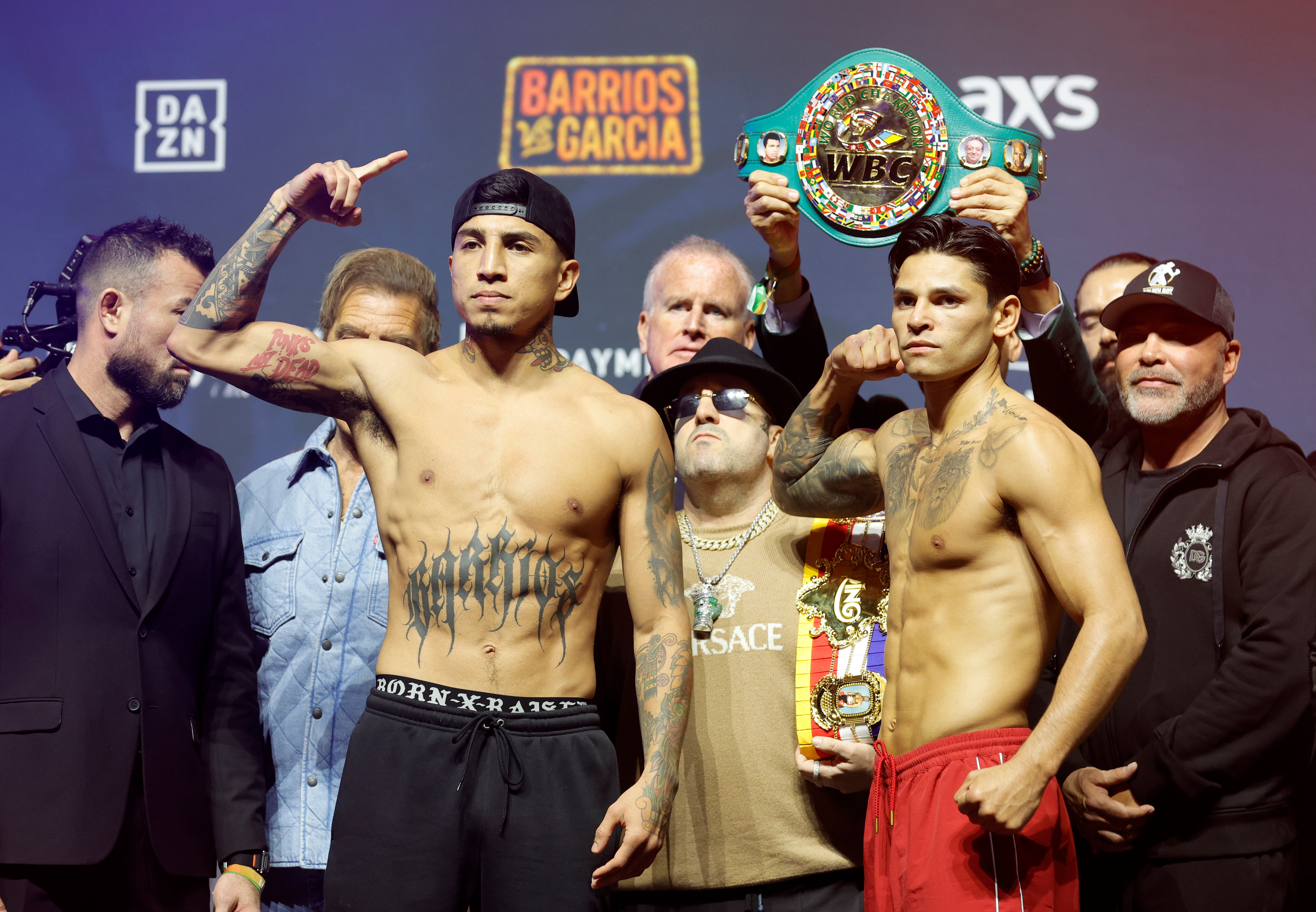 <p>Mario Barrios (left) will defend his title against Ryan Garcia</p>