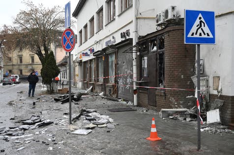<p>Shops in Lviv were damaged by an explosion</p>