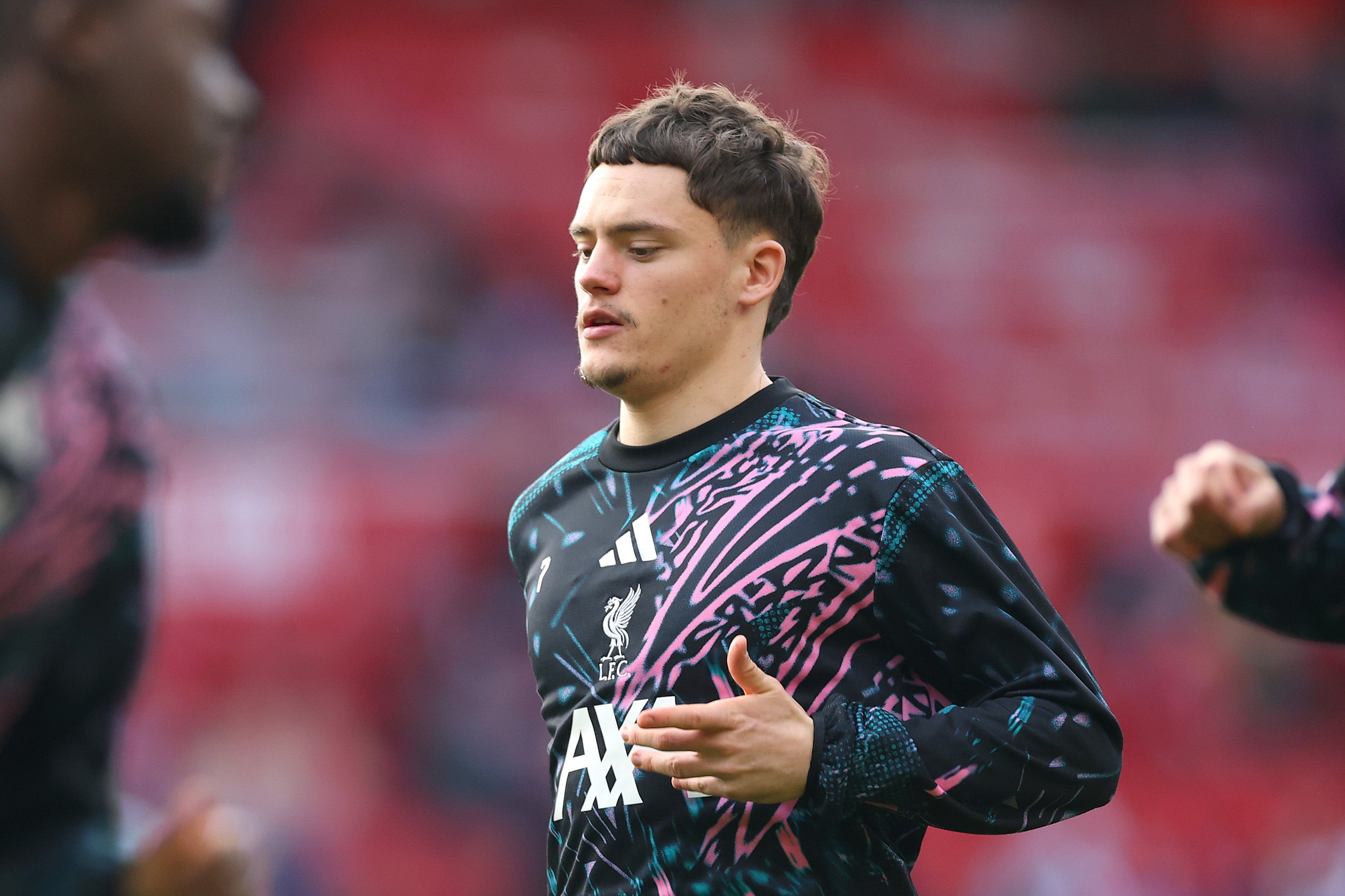 <p>Florian Wirtz picked up the knock during Liverpool's warm-up</p>